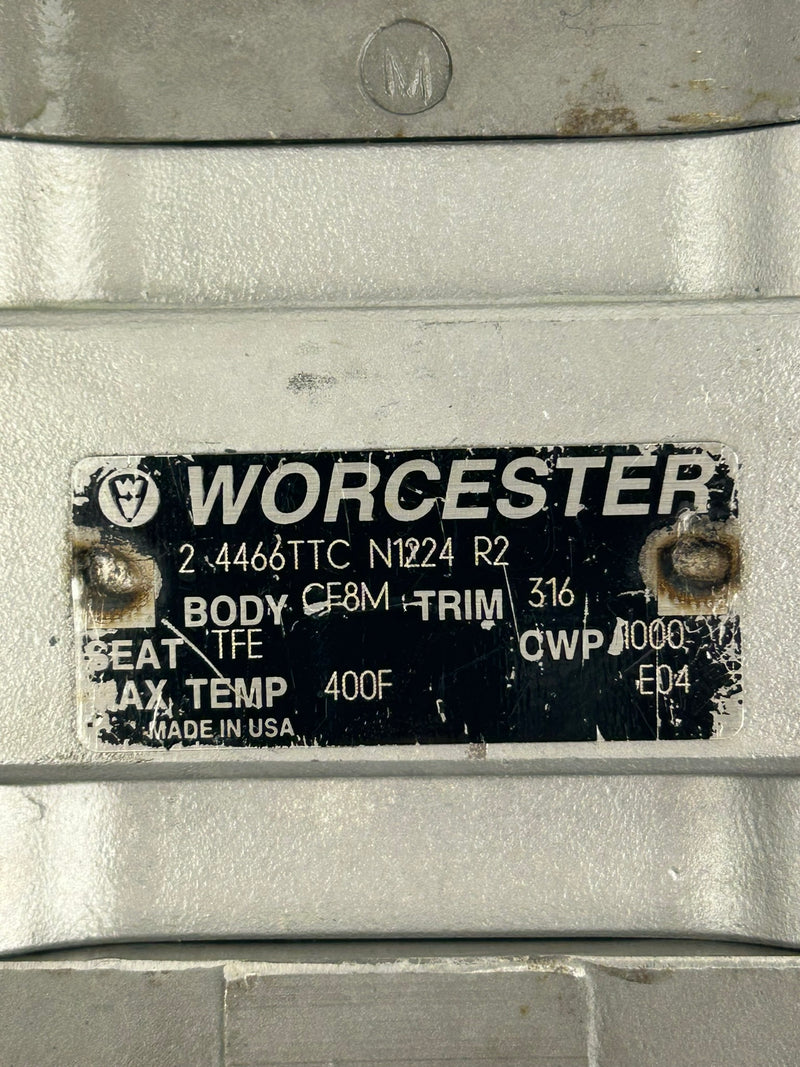 Worcester 2 4466TTC N1224 R2 Ball Valve A351 CF8M HCPC 2-1/2"