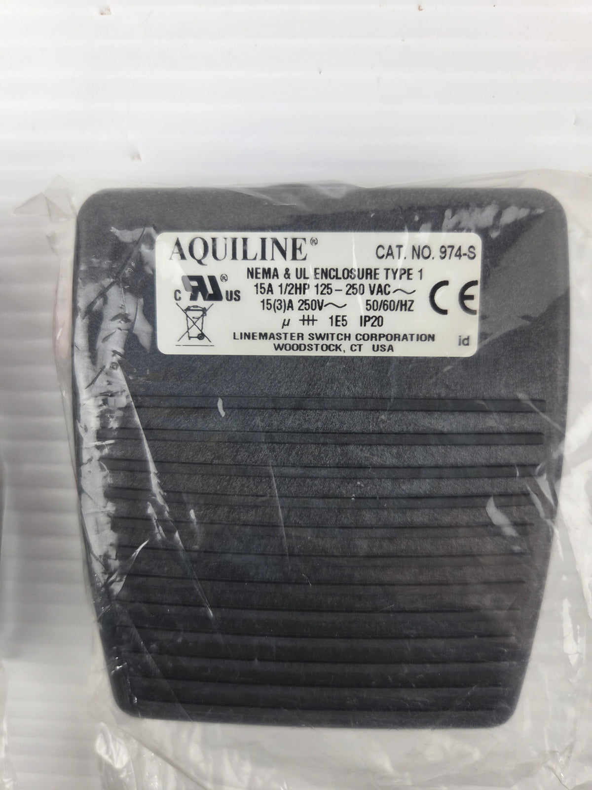 Linemaster Aquiline 974-S DPDT Momentary Foot Switch 15A 250VAC