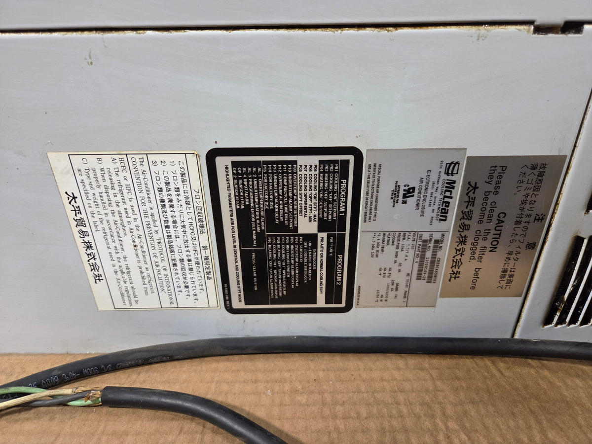 McLean CR290465G003 Electronic Enclosure Air Conditioner 200V 50/60Hz 1 Phase
