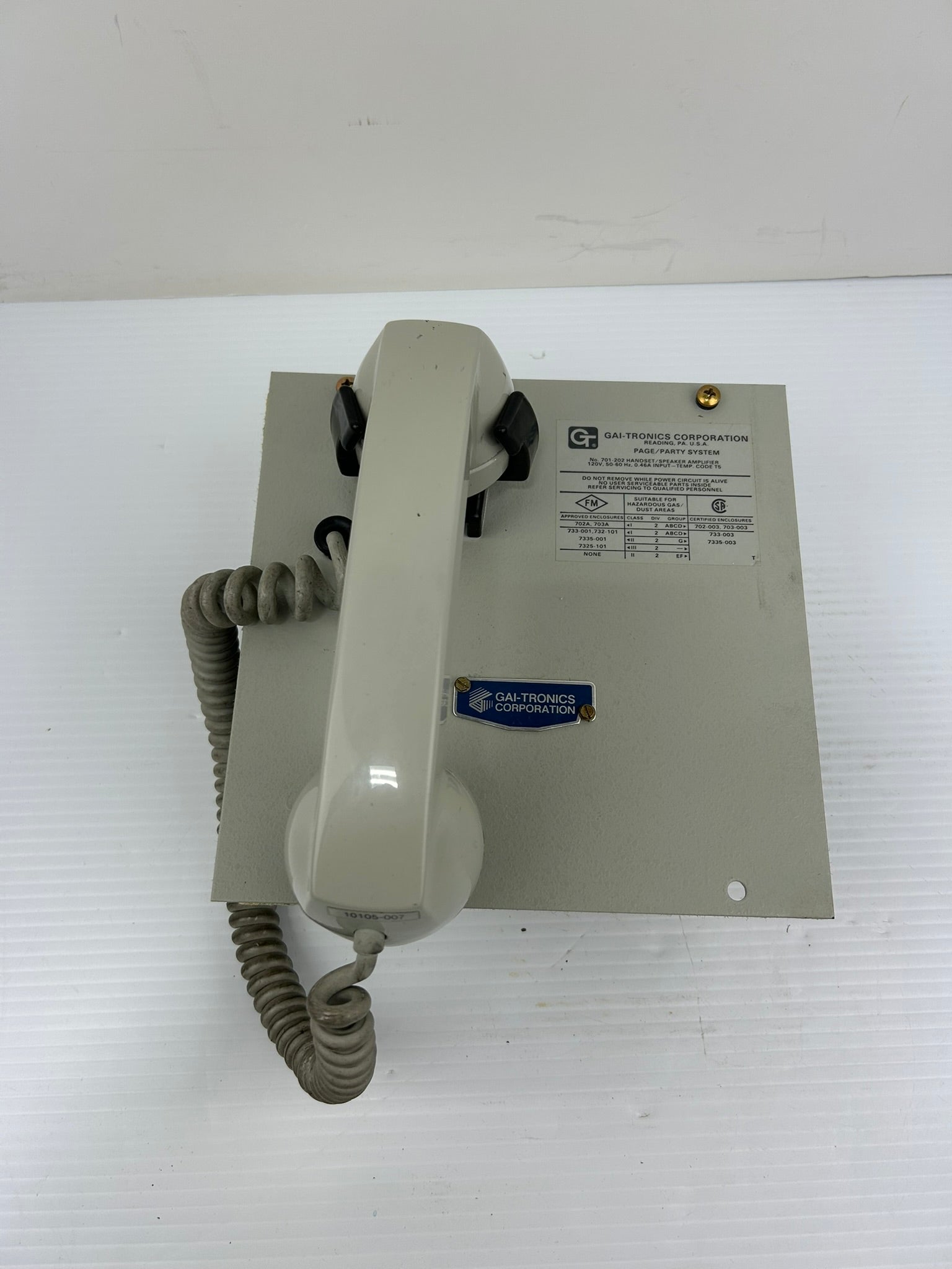 GAI-Tronics 701-202 Handset Speaker Amplifier Page Party System