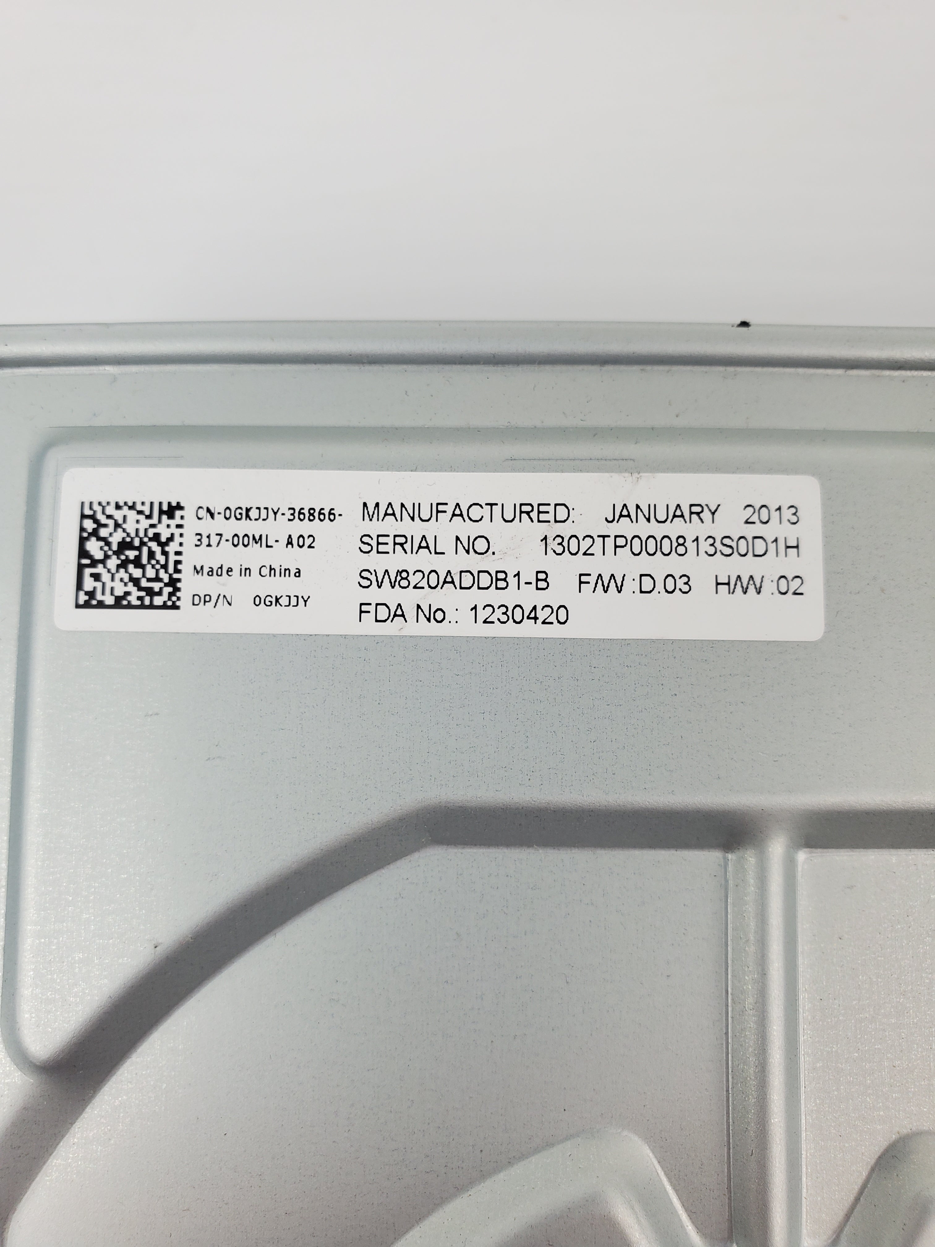 Dell 0GKJJY DVD+RW Panasonic Model# SW820 CN-0GKJJY-36866-317-00ML-A02