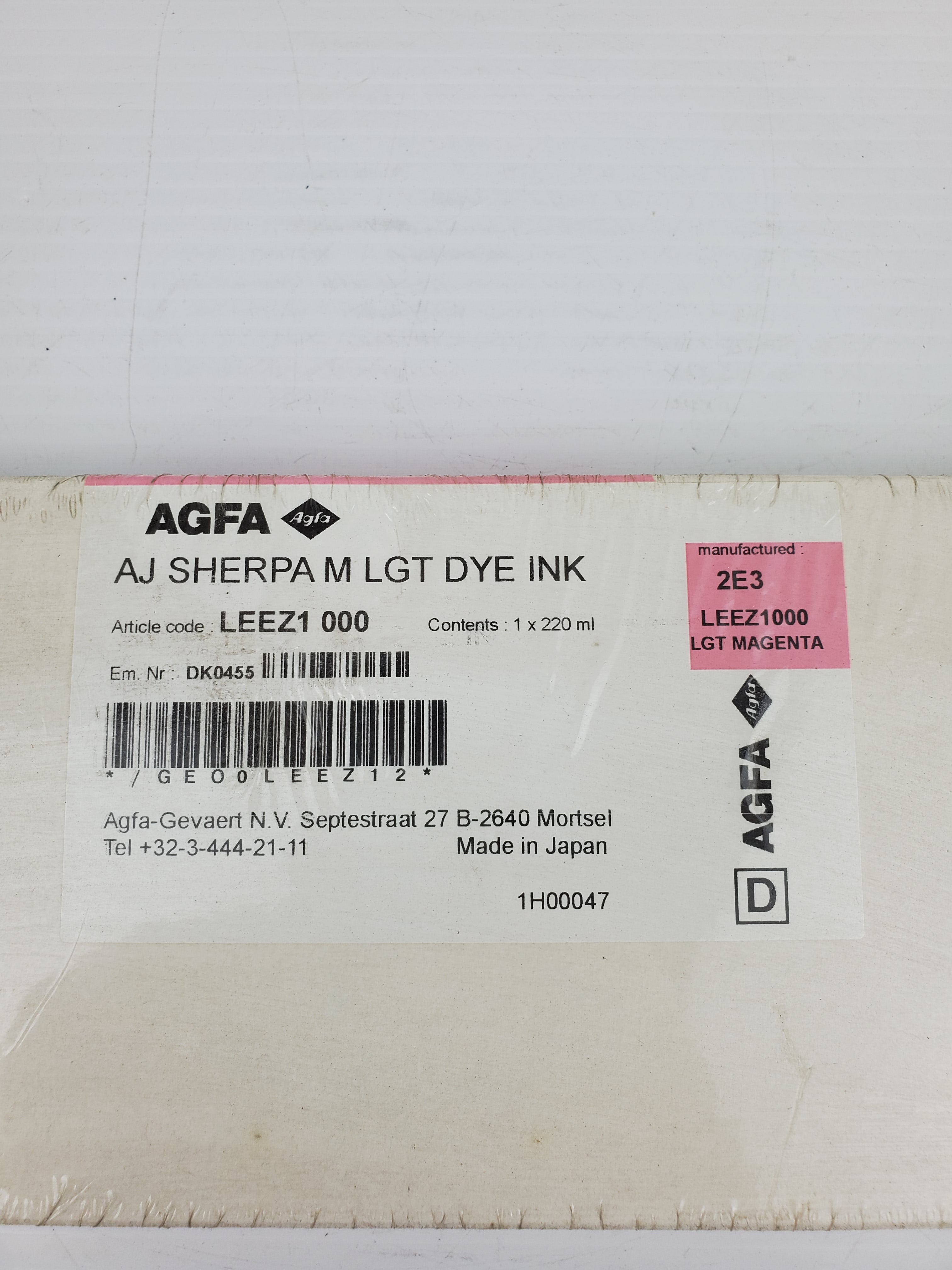 AGFA AJ Sherpa M LGT Dye Ink LEEZ1000 Light Magenta
