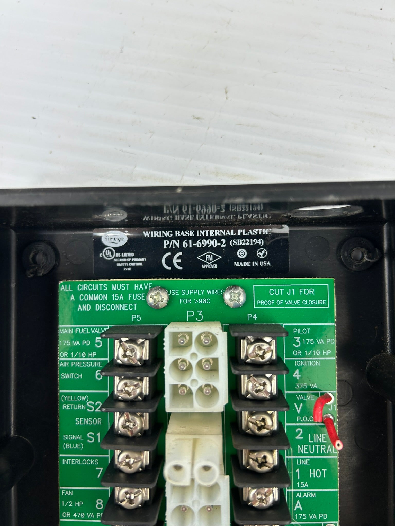 Fireye 61-6990-2 Internal Terminal Wiring Base SB22194