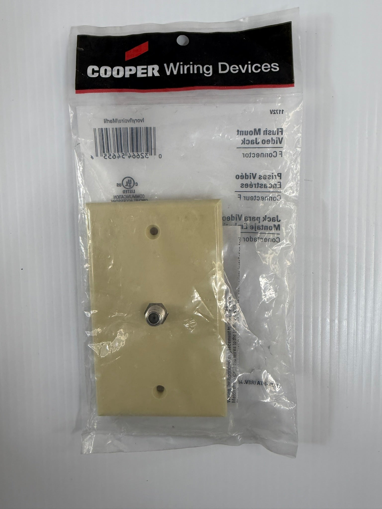 Cooper Wiring Flush Mount Video Jack 1172V F Connector Lot of 14