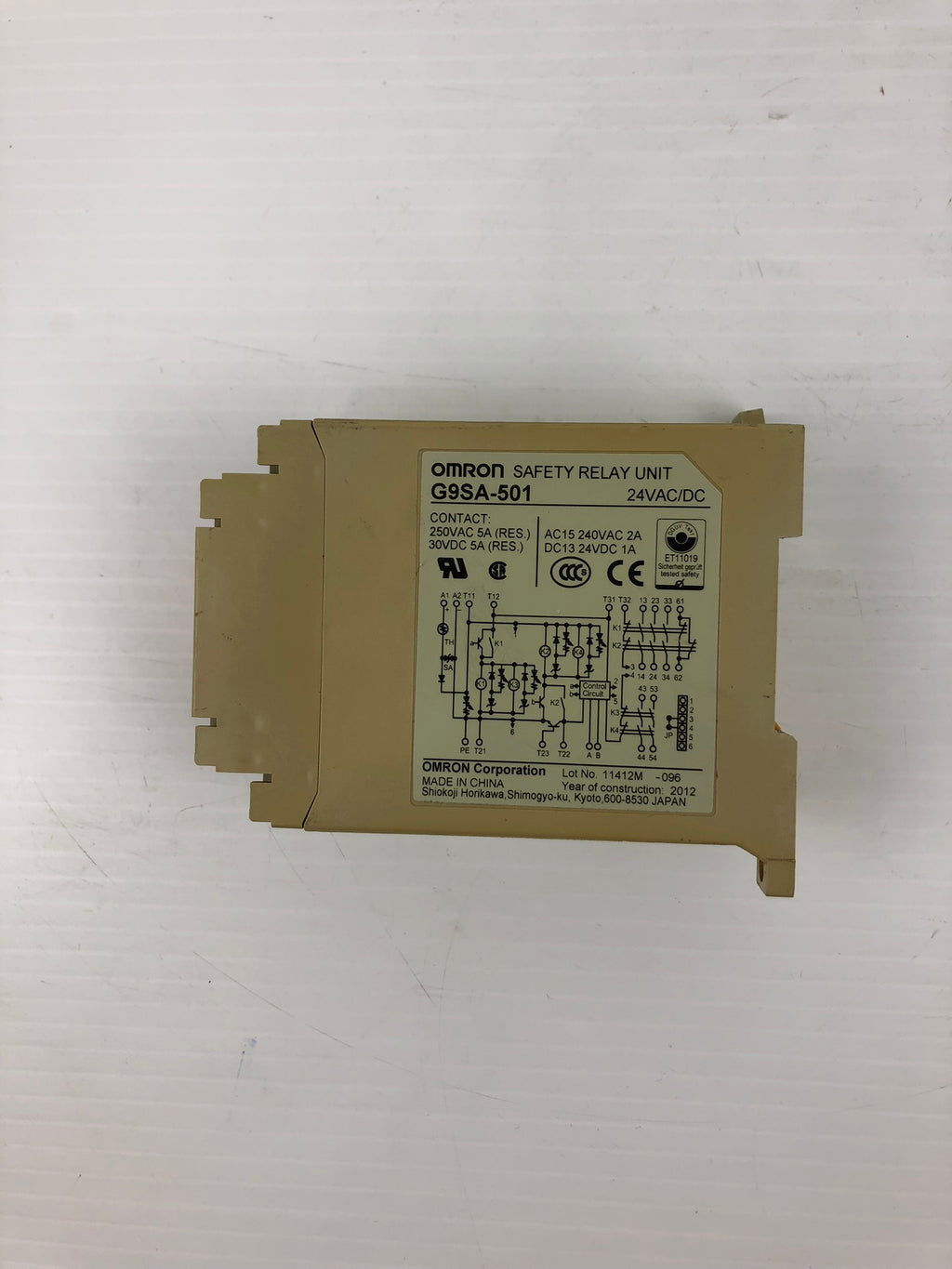 OMRON G9SA-501 Safety Relay Unit 24V 5A – Metal Logics, Inc.