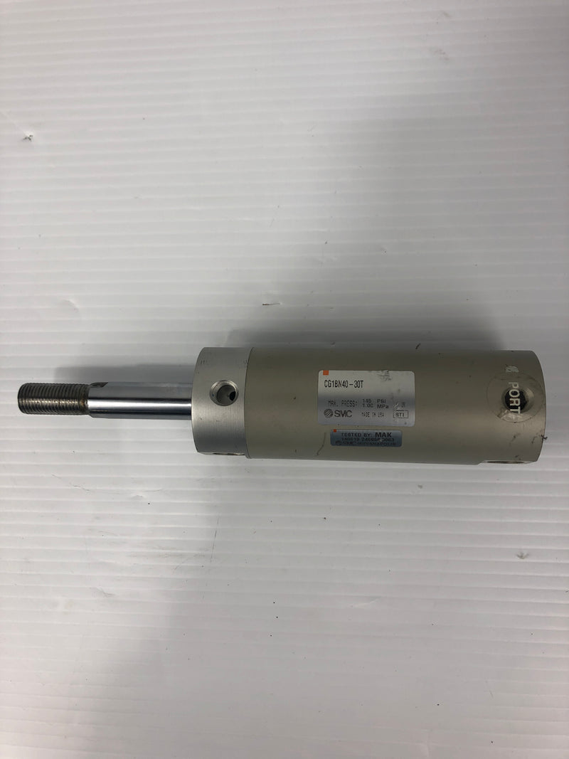 SMC CG1BN40-30T Pneumatic Cylinder Max Press: 145PSI 1.00MPa