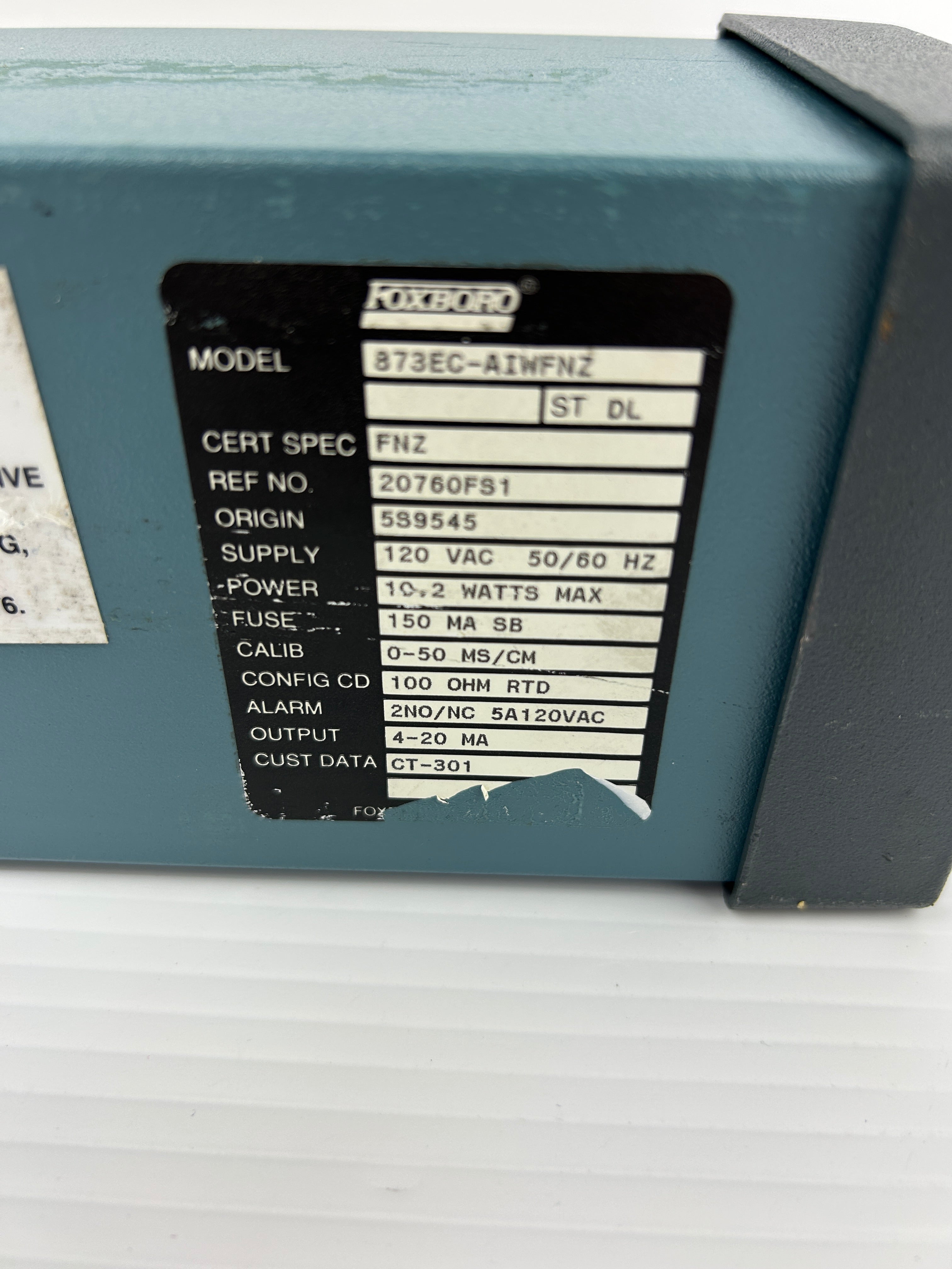 Foxboro 873EC-AIWFNZ Electrodeless Conductivity Analyzer AS700DY-0B SS600GV-B
