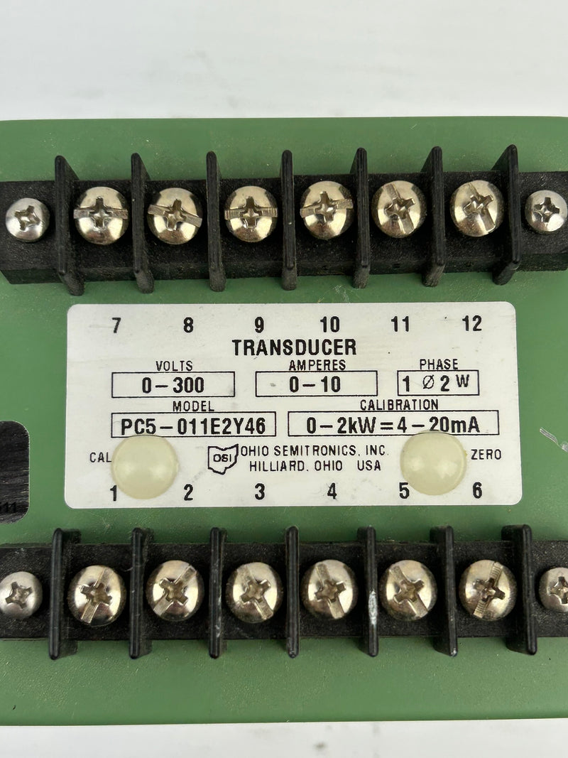 Ohio Semitronics PC5-011E2Y46 Transducer 0-300 Volts 0-10 Amperes 1 Phase