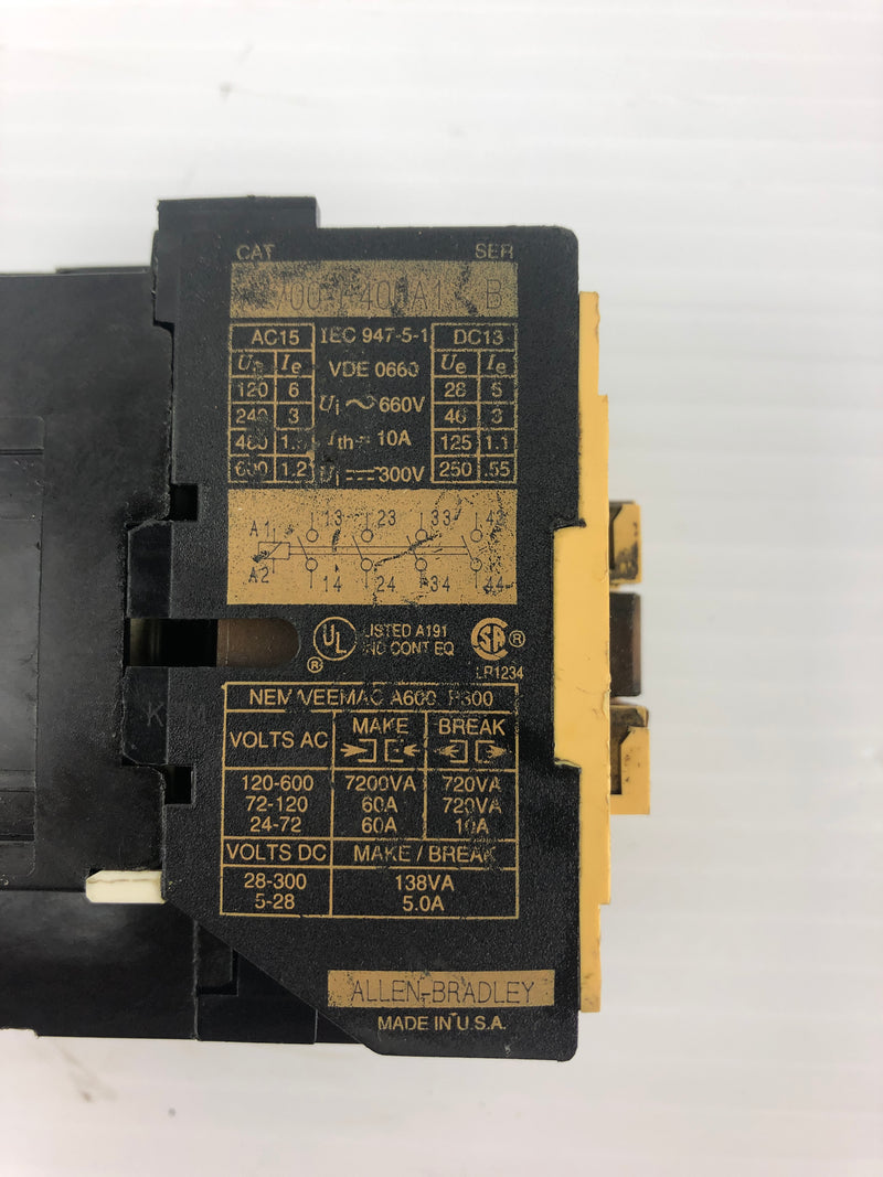 Allen-Bradley 100-A09ND3 Contactor Series B