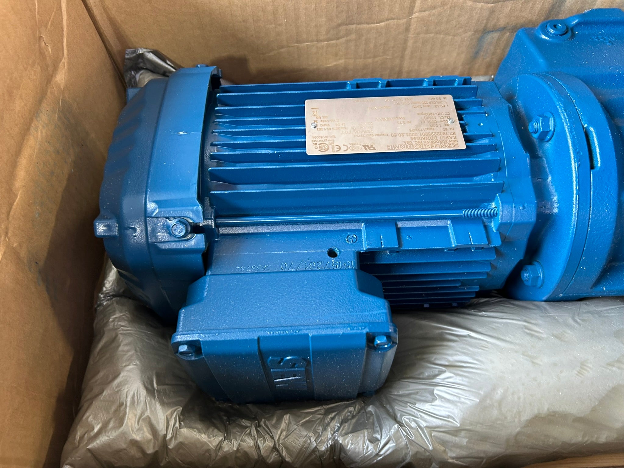 SEW Eurodrive KAF57 DRN80M4 Servo Motor 1751/25 RPM 1HP 3PH 230/460V