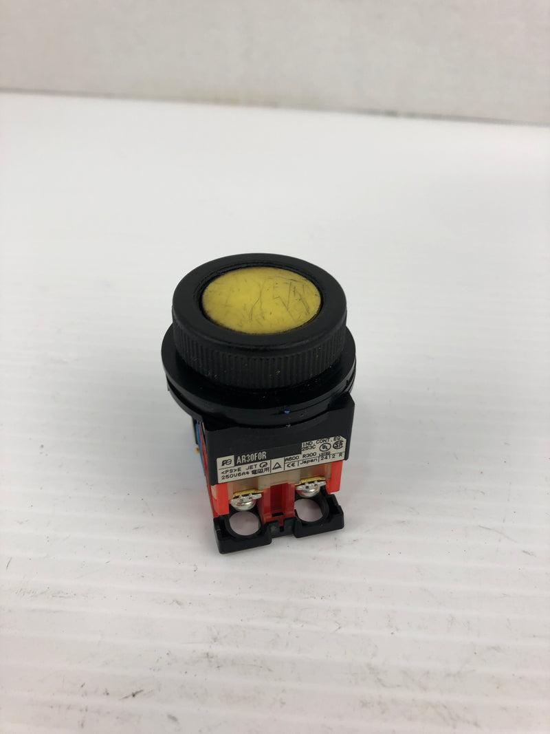 Fuji Electric AR30F0R Yellow Push Button