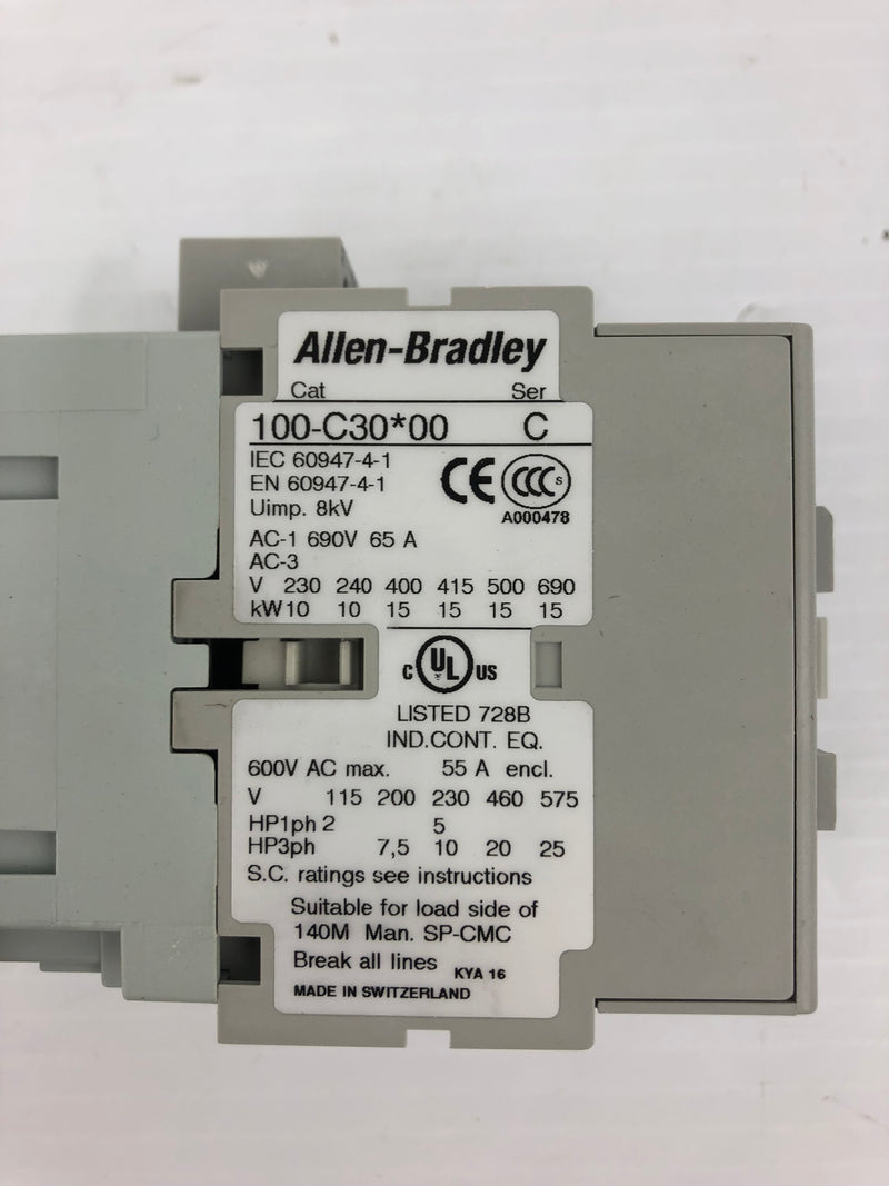 Allen-Bradley 100-C30D10 Contactor 100-S Auxiliary Contact Block – Metal  Logics, Inc.