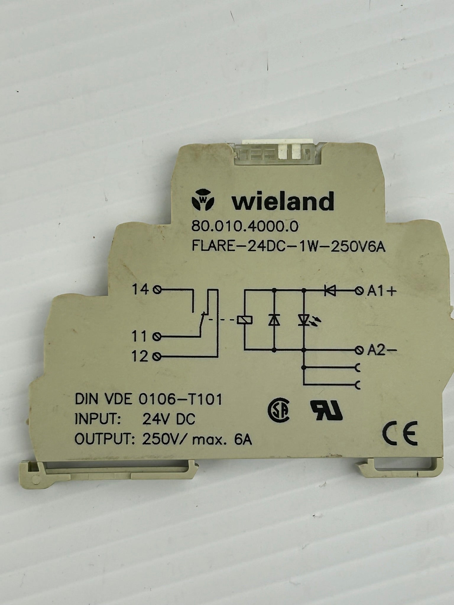 Wieland FLARE-24DC-1W-250V6A Terminal Blocks 80.010.4000.0 - Lot of 3