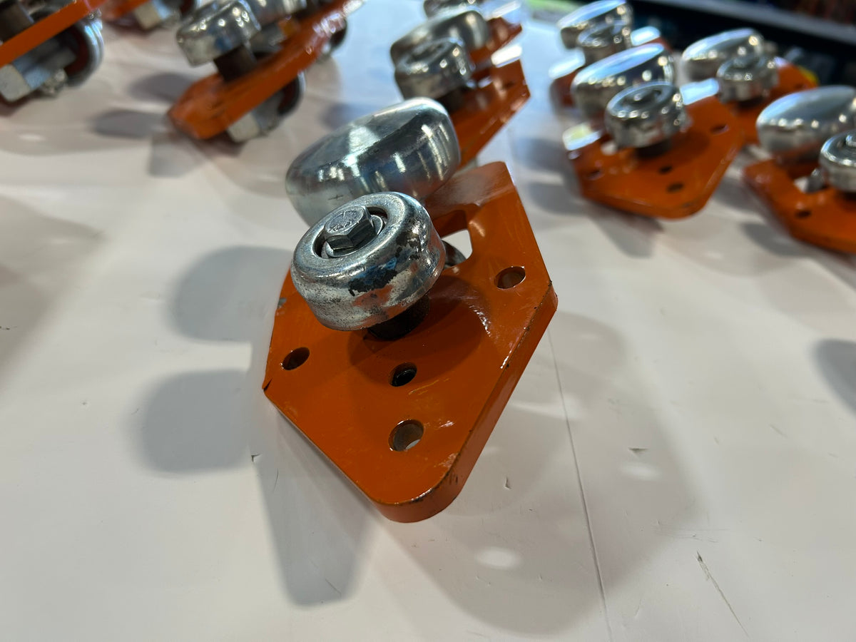 Heavy Duty Industrial Conveyor Guide Roller Assembly - Lot of 21