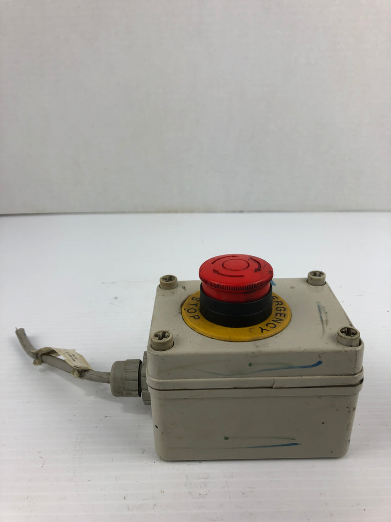 Idec HW1E-BV Control Box with Push Button Type 4, 4x, 12, 13 250VAC 3A AC-15