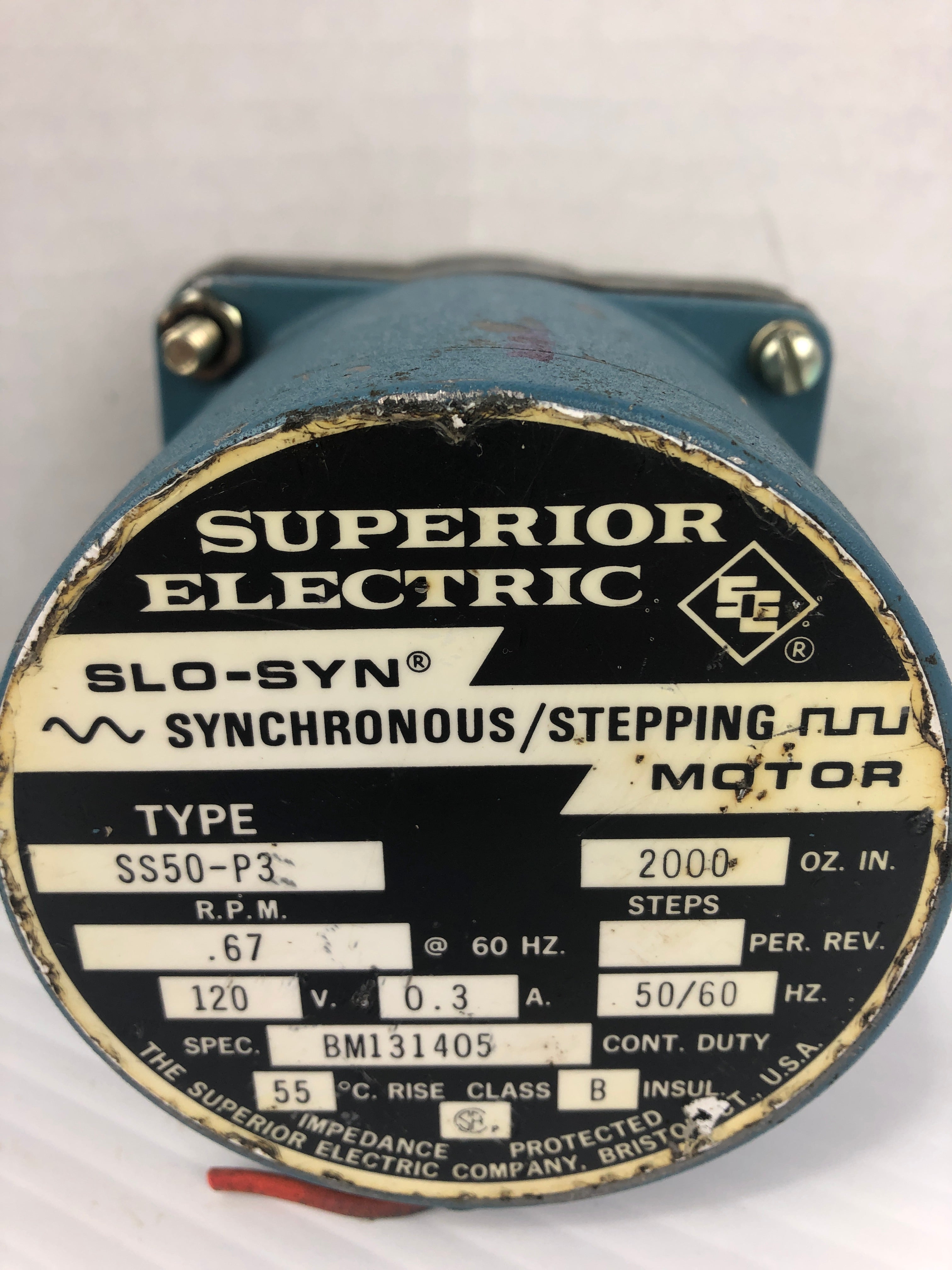 Superior Electric Slo-Syn SS50-P3 Synchronous Stepping Motor 0.67 RPM