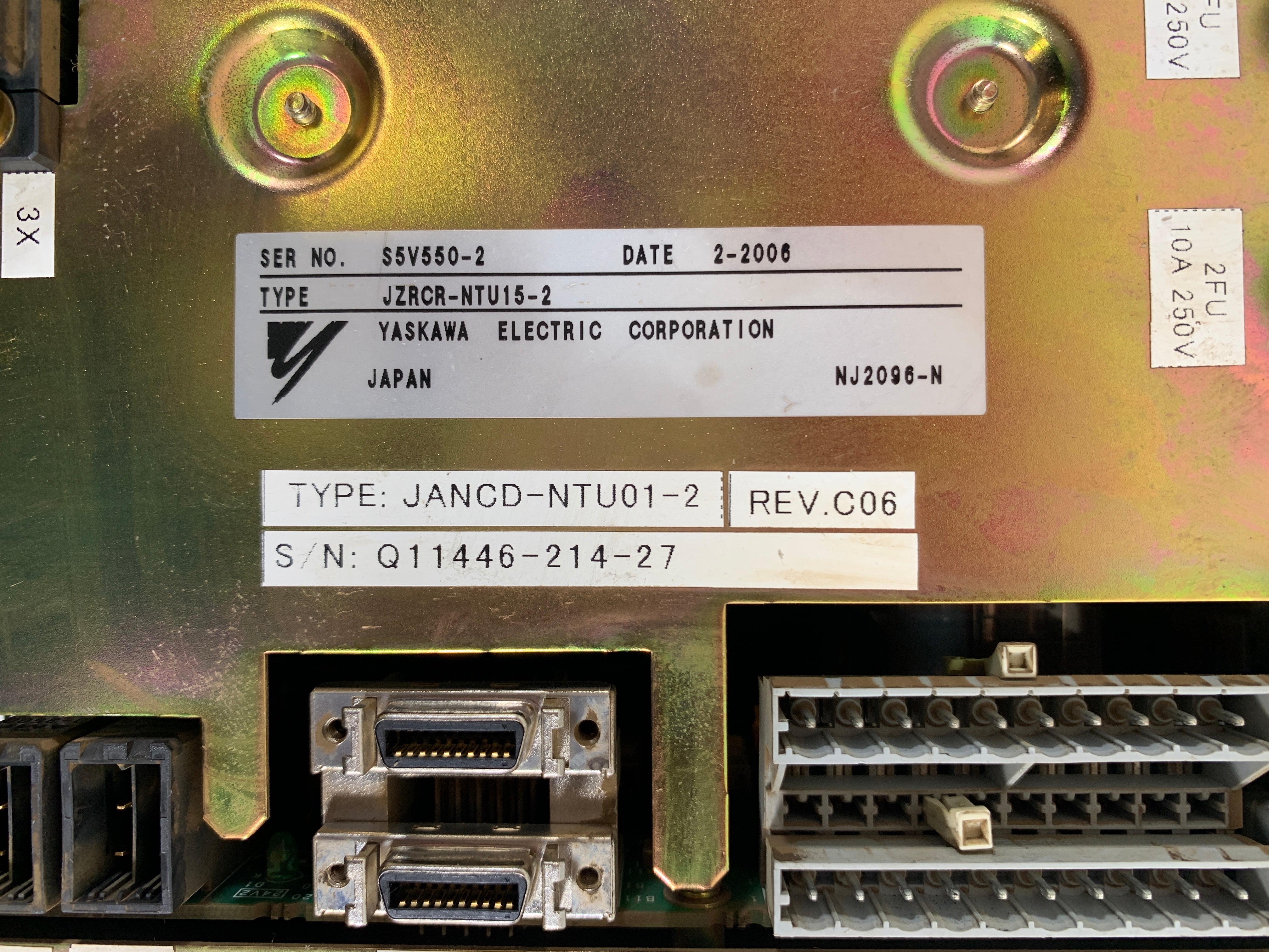 Yaskawa JZRCR-NTU15-2 Power Supply Drive