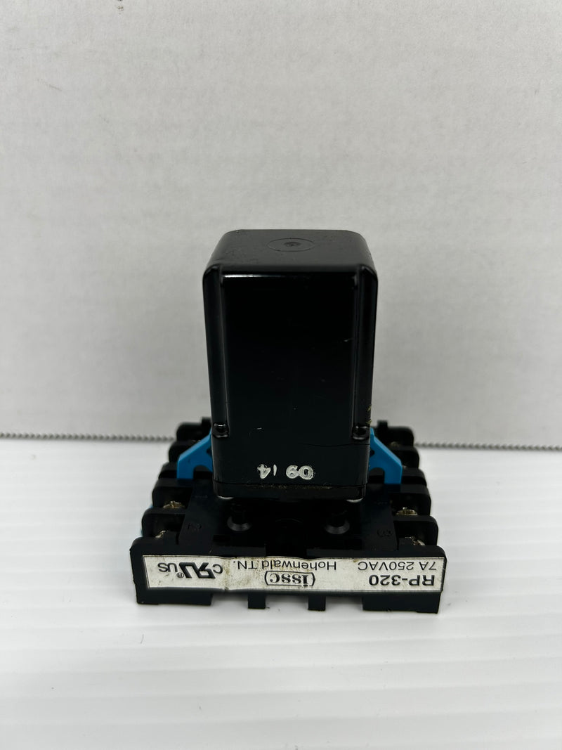 ISSC 1230-1-D-C Control Relay 90-140VAC 1A With RP-320 Base 250VAC 7A