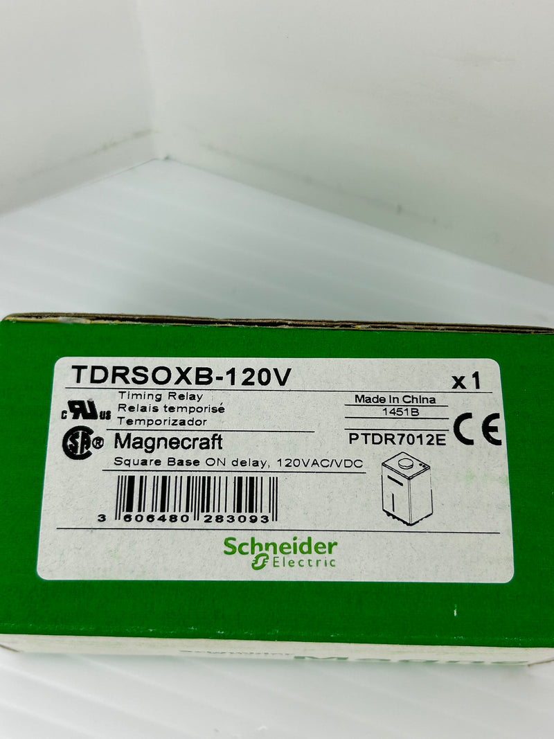 Schneider Electric TDRSOXB-120V Magnecraft Time Delay Relay 120-240VAC 12A