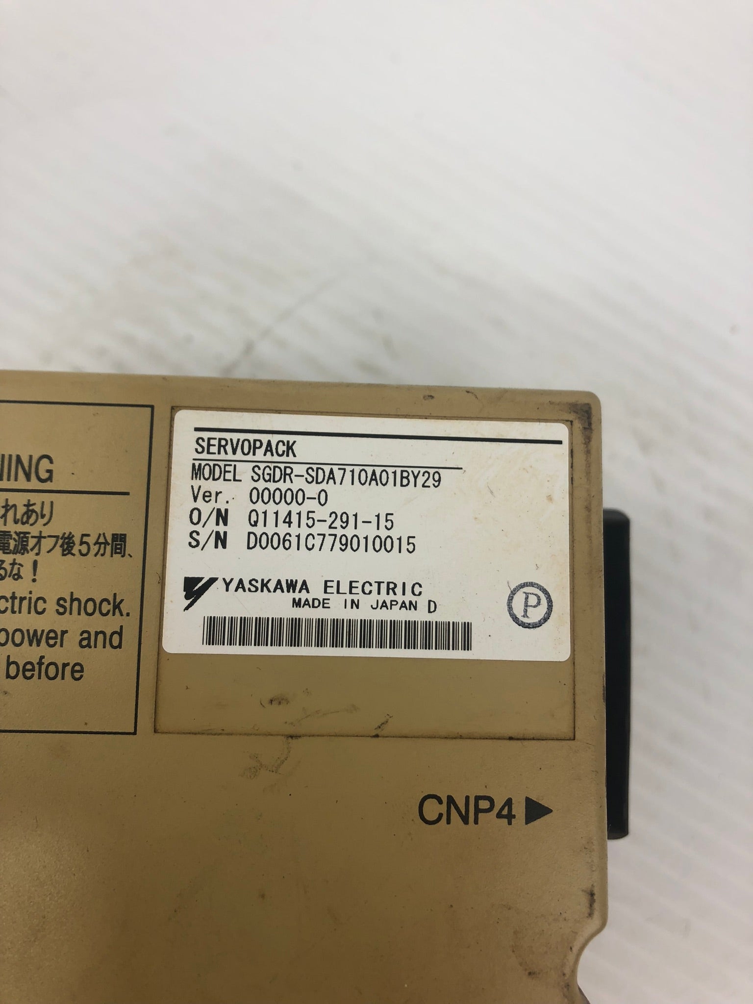 Yaskawa Servopack SGDR-SDA710A01BY29 Servopack Drive