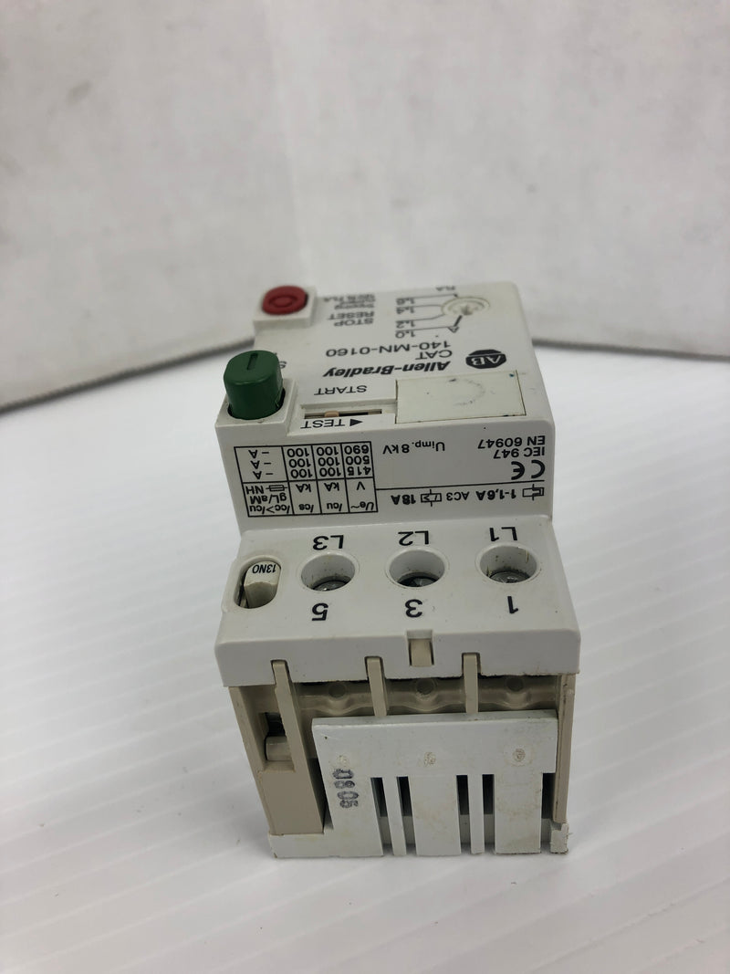 Allen-Bradley 140-MN-0160 Motor Starer Ser. C 600V 2.5A 3PH 8kV - Lot of 5