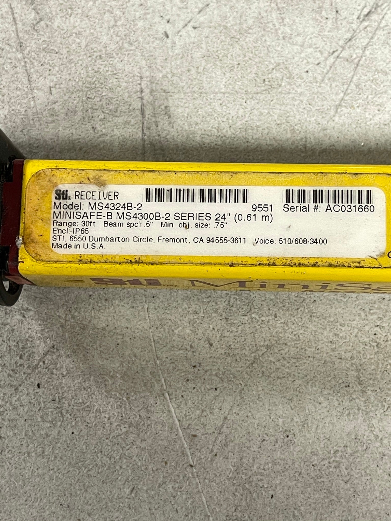 STi MiniSafe-B MS4300B-2 Series 24" Sensor Receiver