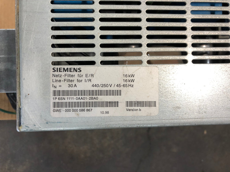 Siemens 6SN1111-0AA01-2BA0 Line Filter PLC 6SN1111-0AA00-0BA1 6SN1162-0GA00-0AB0