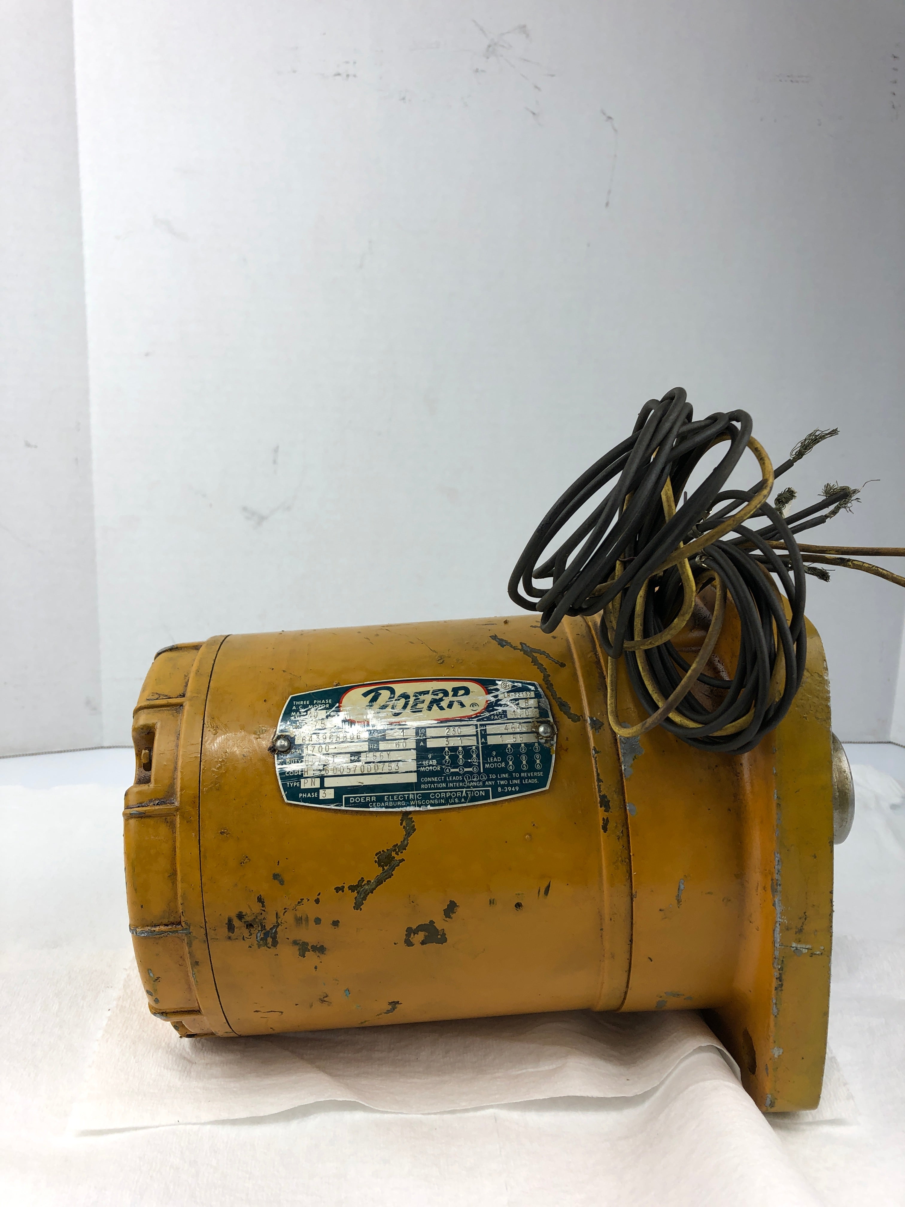 Doerr 643968806 AC Motor 1 HP 1700 RPM 3PH