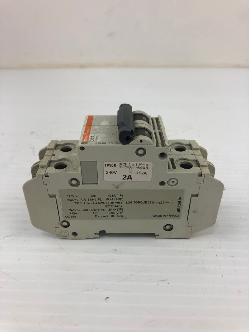 Merlin Gerin 60154 Circuit Breaker D2A 2 Pole