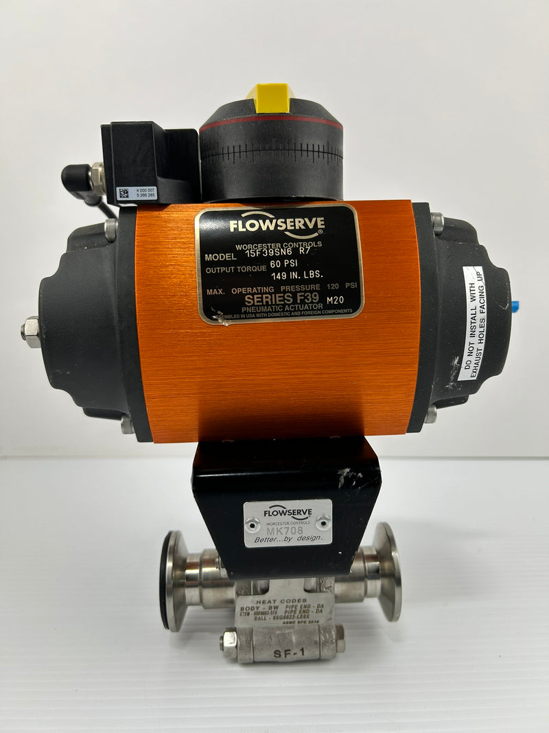 Worcester Controls Flowserve 15F39SN6 R7 Pneumatic Actuator Valve Series F39