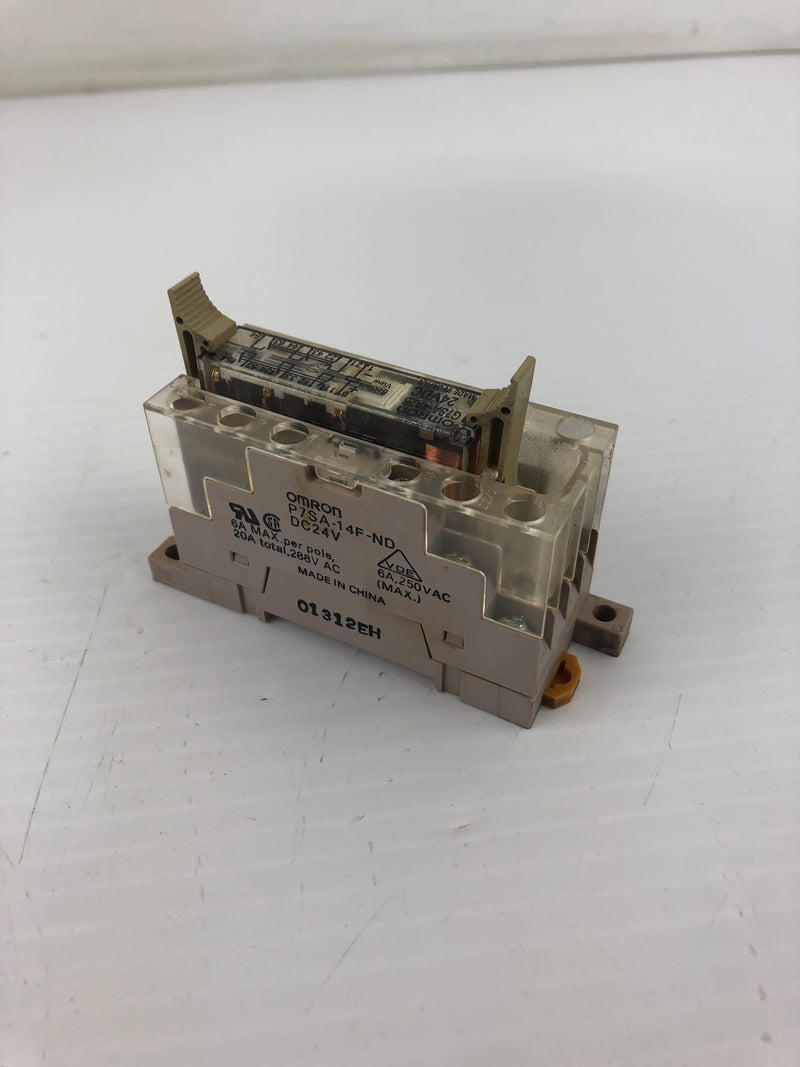 Omron G7SA-4A2B General Purpose Relay 24VDC with Base P7SA-14F-ND