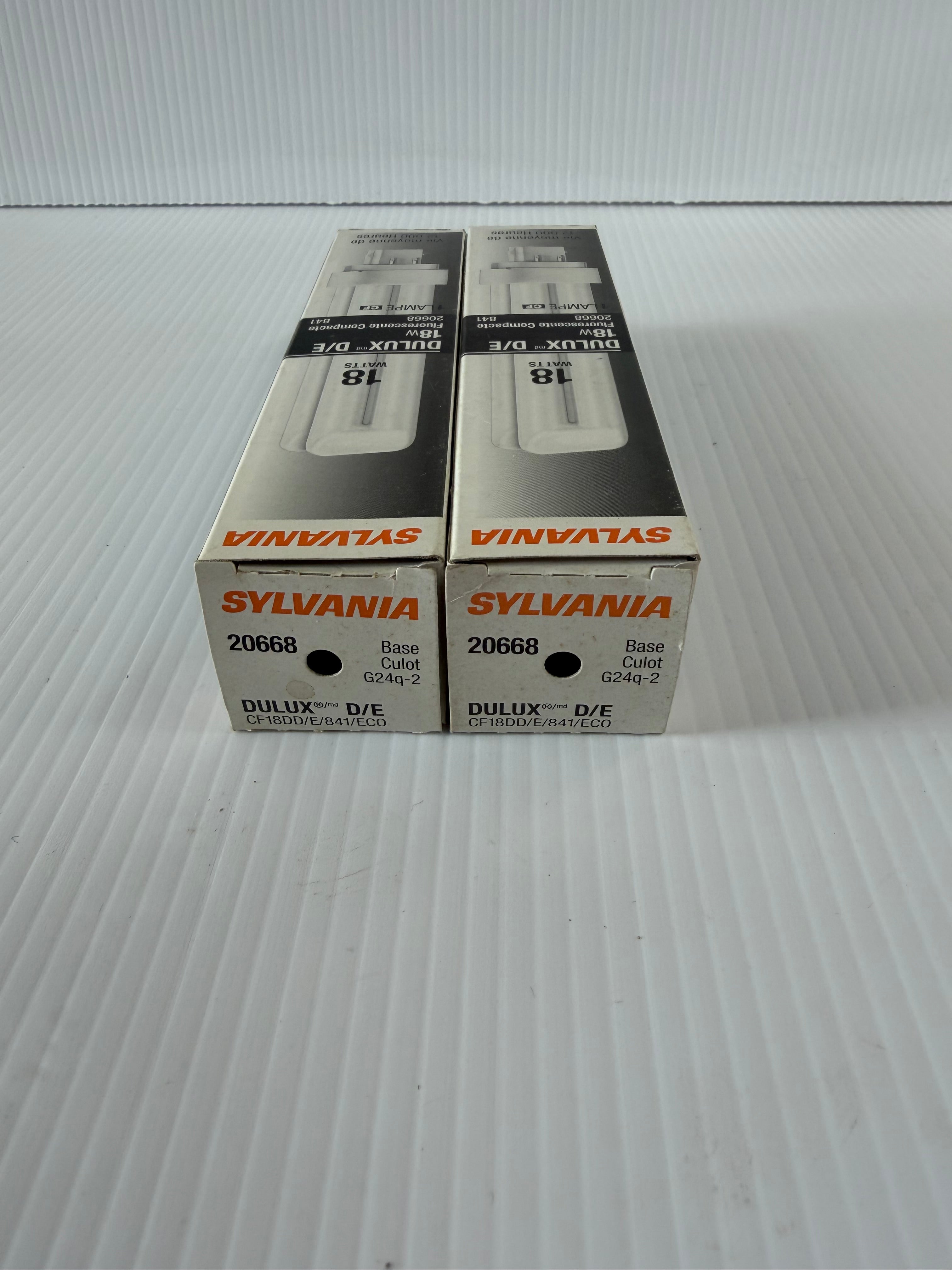 Lot of 2 Sylvania Dulux D/E 18 Watts 20668