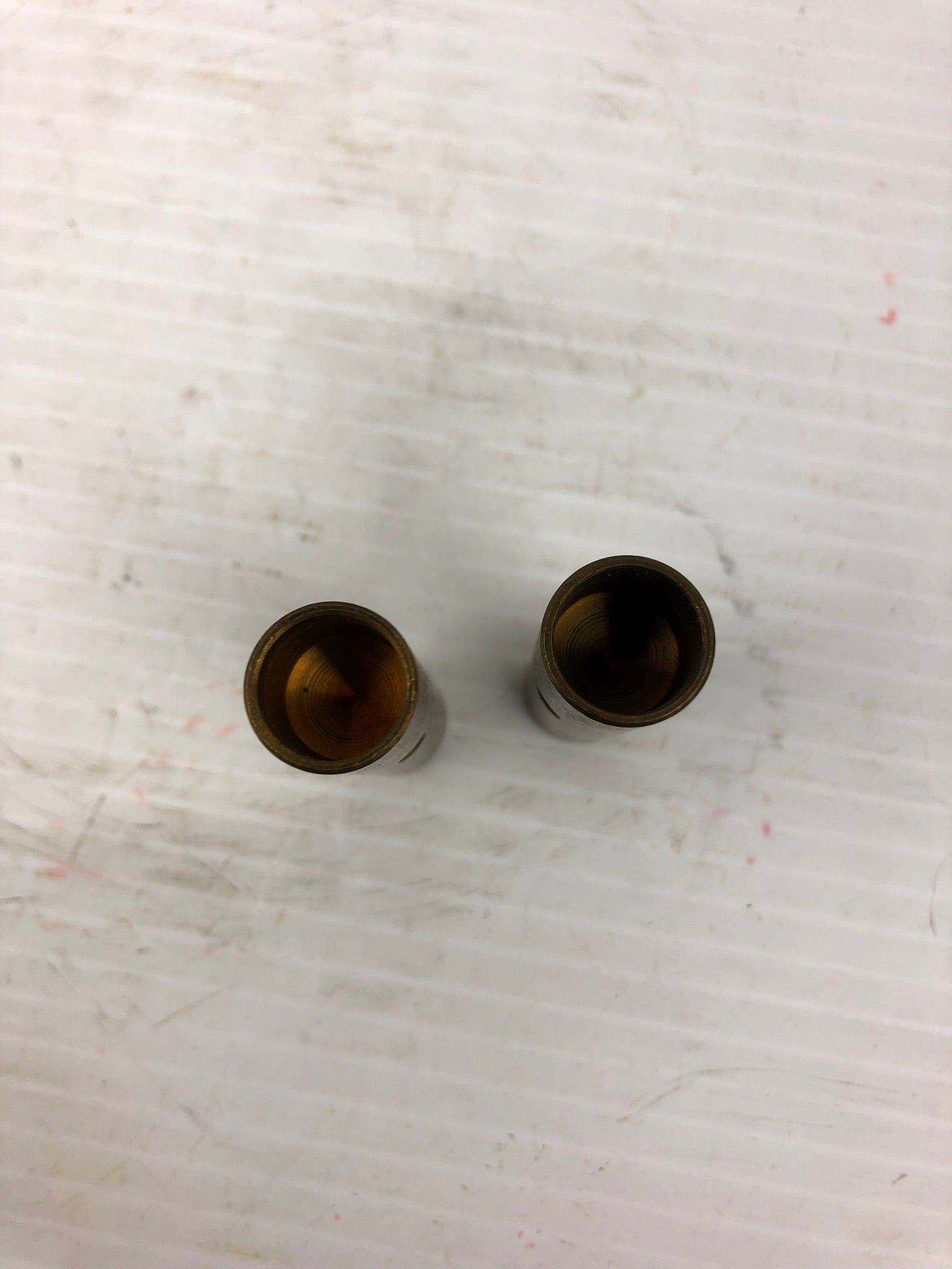 2-1/4" Brass Panel Mount Female Stage Pin Plug Contact Connector - Lot of 2