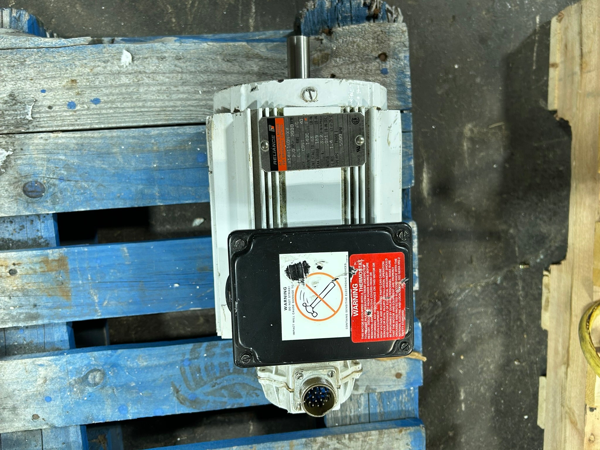Reliance Electric R14H1160N-XY AC Motor 2 HP 2000/5500 RPM 3 Phase