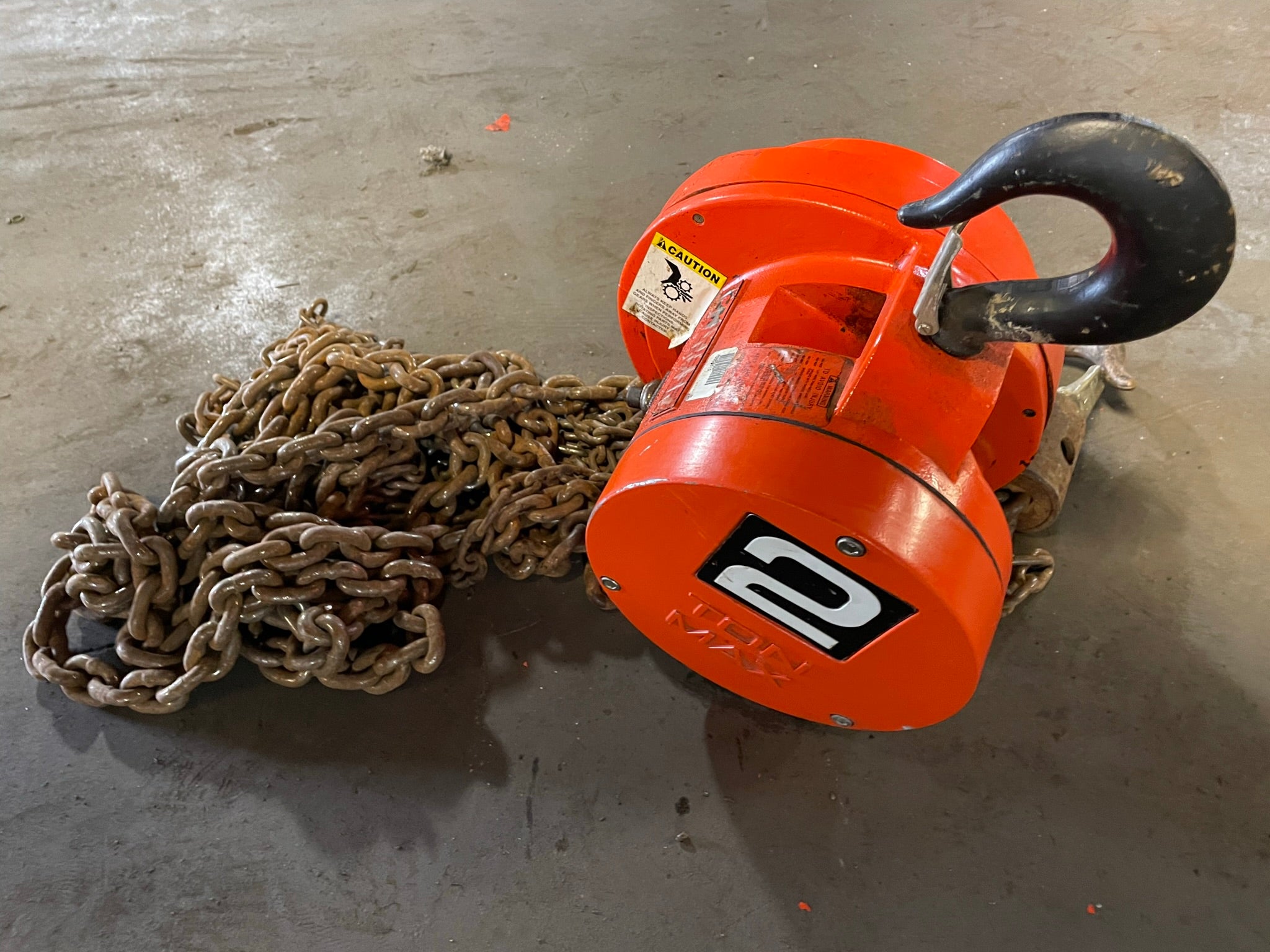 CM Cyclone 2 Ton Manual Chain Fall Hoist with Load Limiter S5839TB