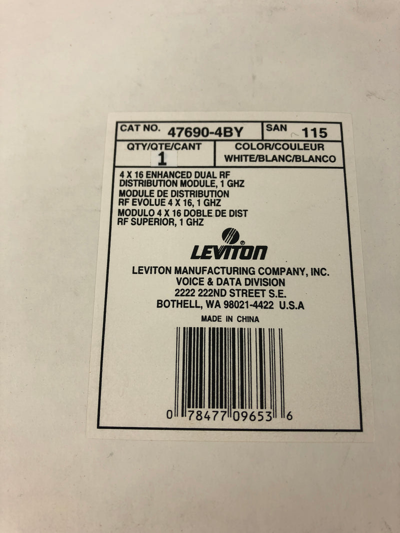 Leviton 47690-4BY Distribution Module 4 X 16 1GHz