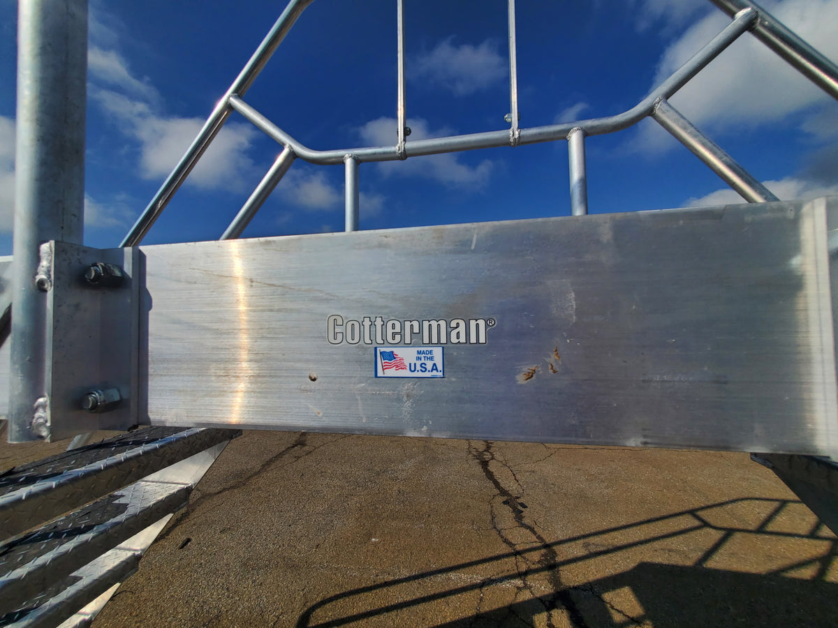 Cotterman Aluminum Crossover Bridge Ladder Platform Stairs & Handrails 10' 9" L