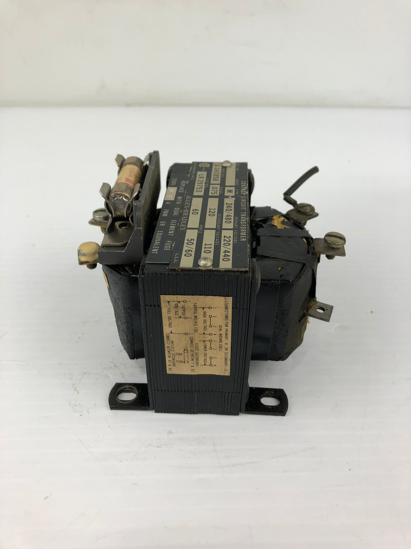 Allen Bradley X-343858 Control Circuit Transformer .075 KVA 50/60Hz Type M