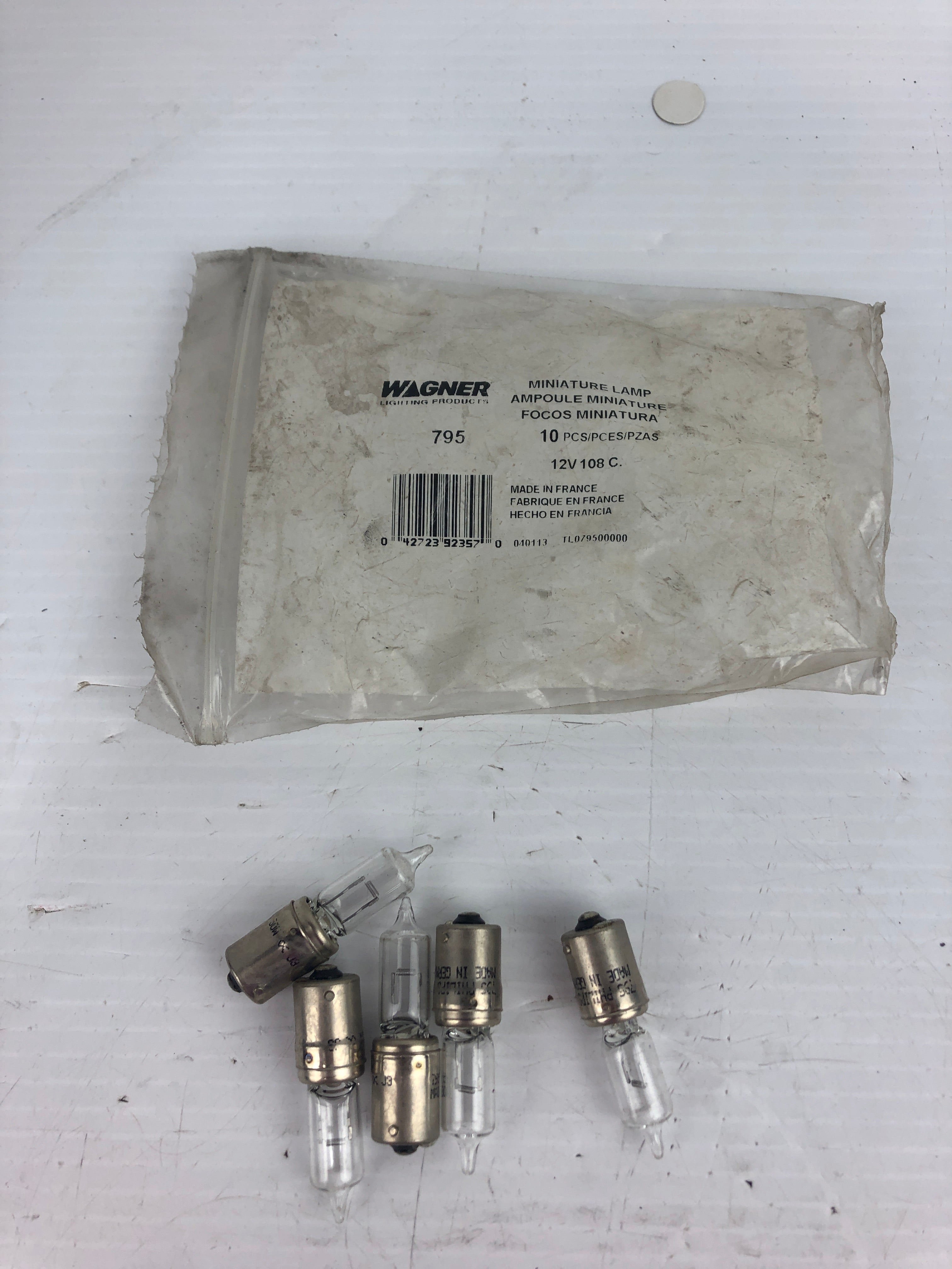 Wagner 795 Miniature Automotive Lamp Light Bulb - Lot of 5