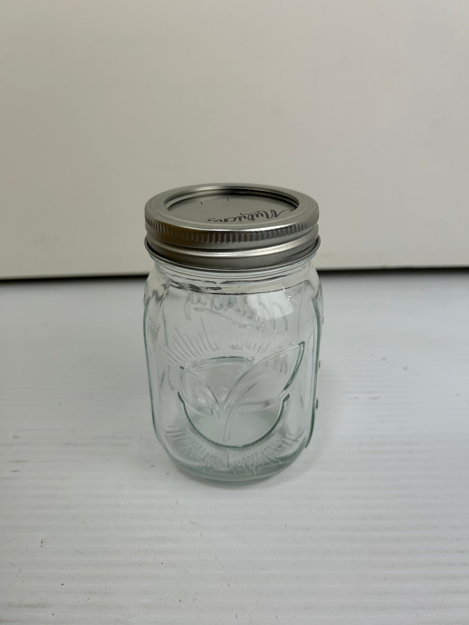 NutriChef NCMSJ16 Glass Mason Jars 12 oz - Box of 13 Jars
