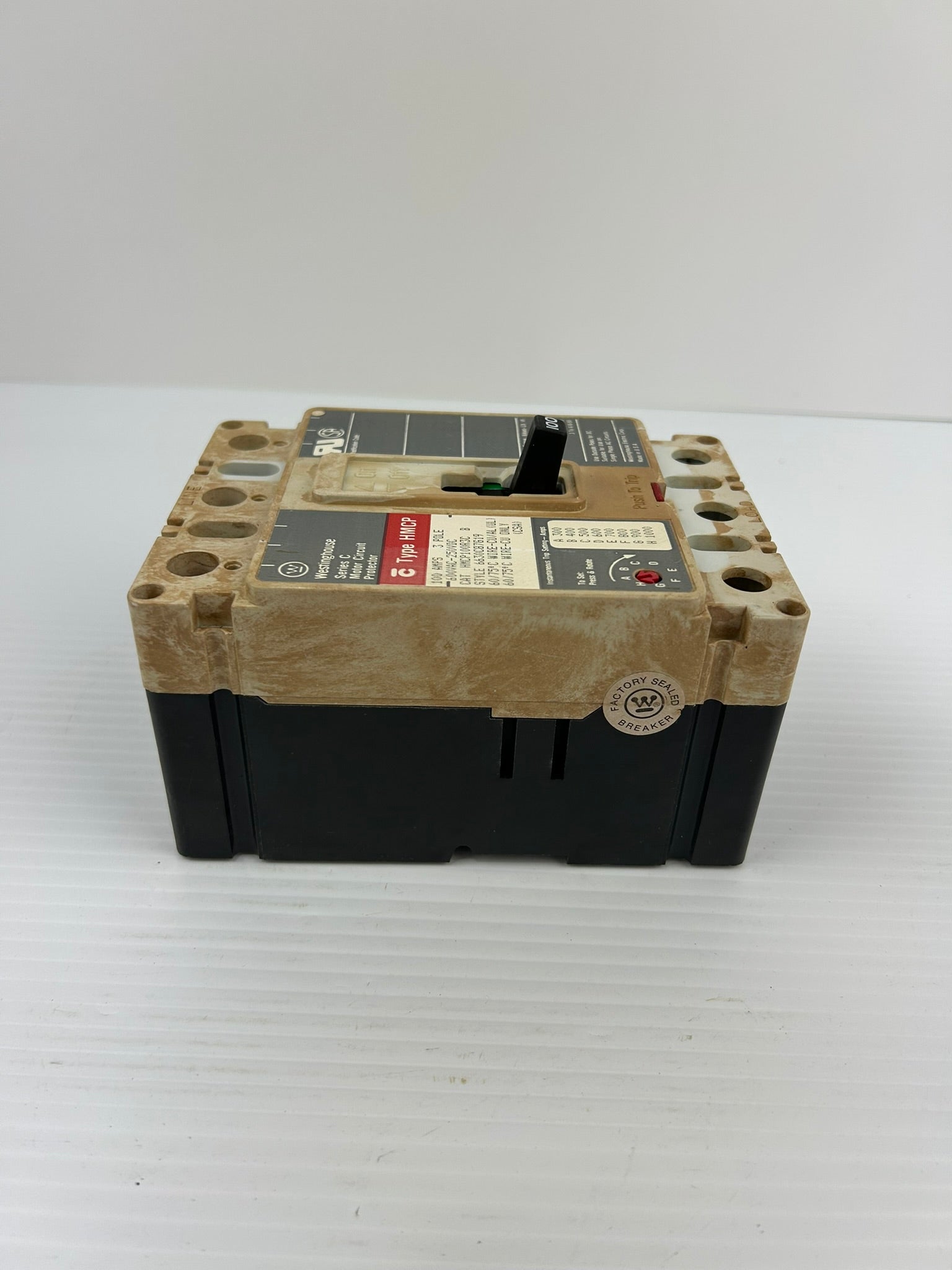 Westinghouse HMCP100R3CB Circuit Breaker Motor Protector 100A 3P 600VAC Series C
