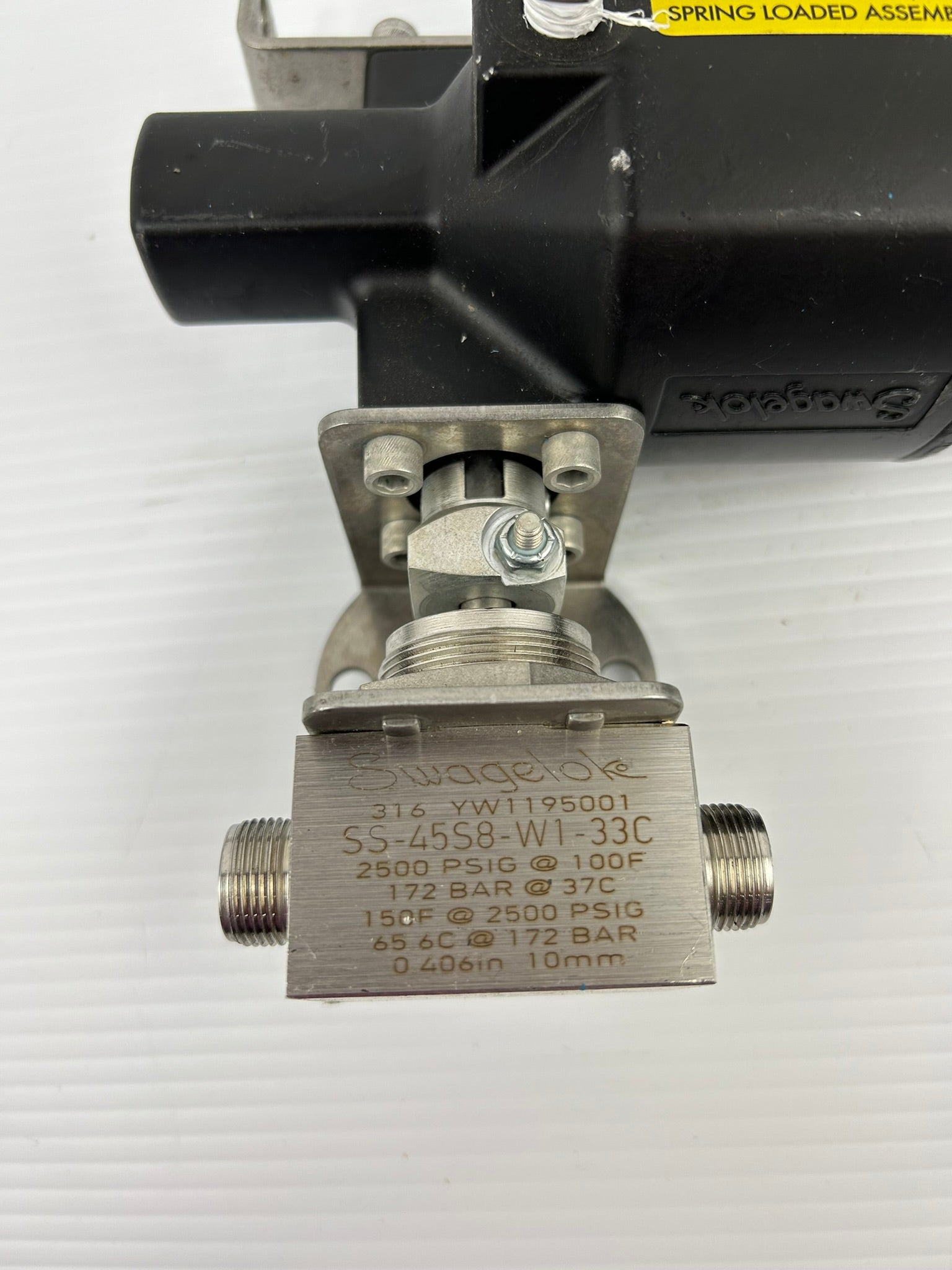 Swagelok SS-45S8-W1-33C Ball Valve 2500 PSI 172 bar 316 YW1195001