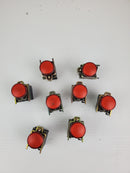 Telemecanique ZBV-6 Red Indicator Light with Manual Mounting (Lot of 8)