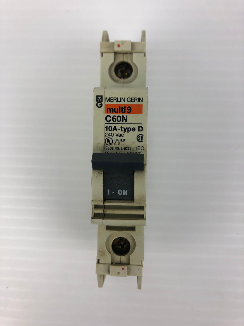 Merlin Gerin C60N Circuit Breaker Multi 9 Type D 10A 1P