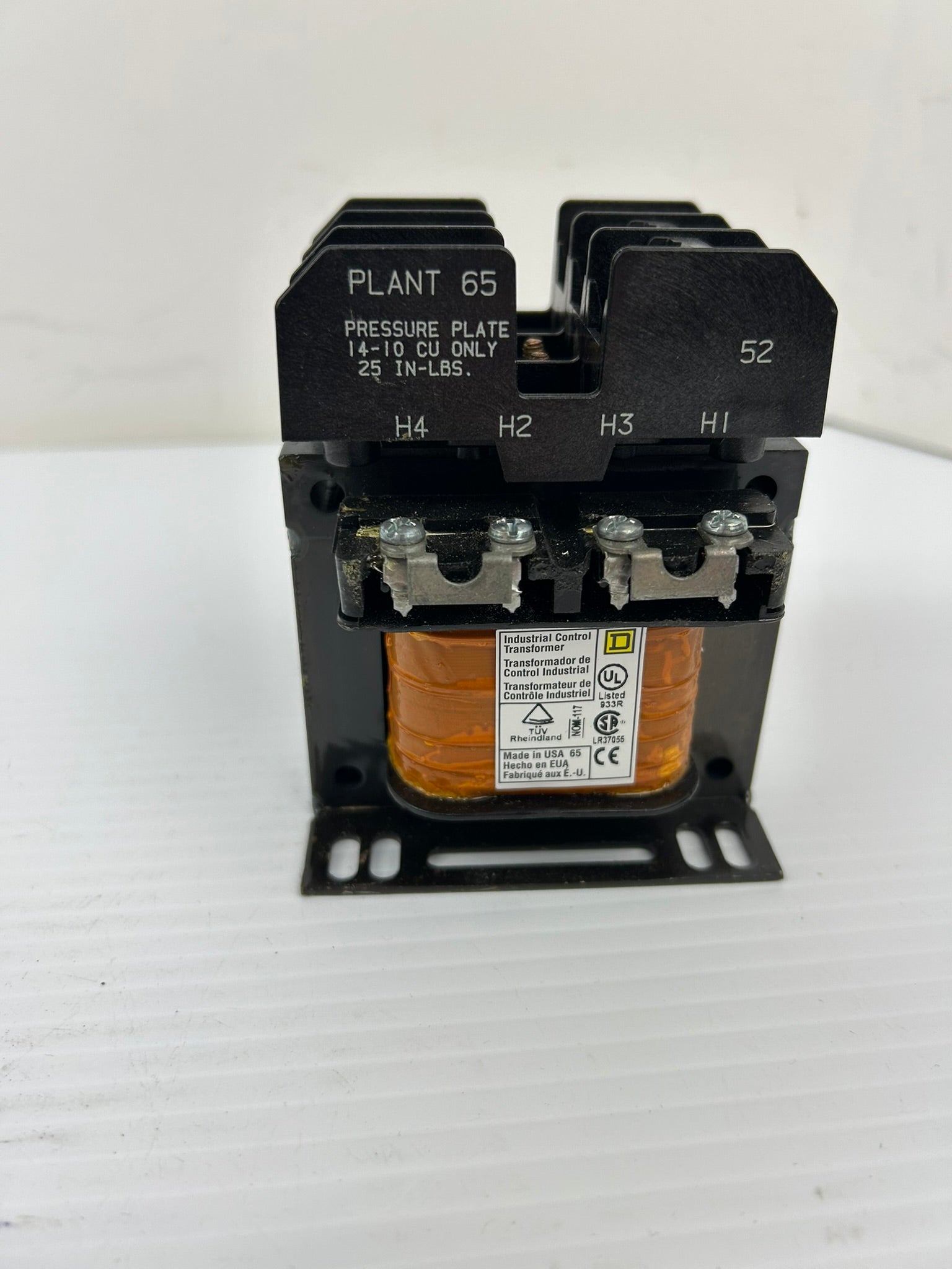 Square D 9070TF100D1 Industrial Control Transformer with LR21455 Fuse Holder