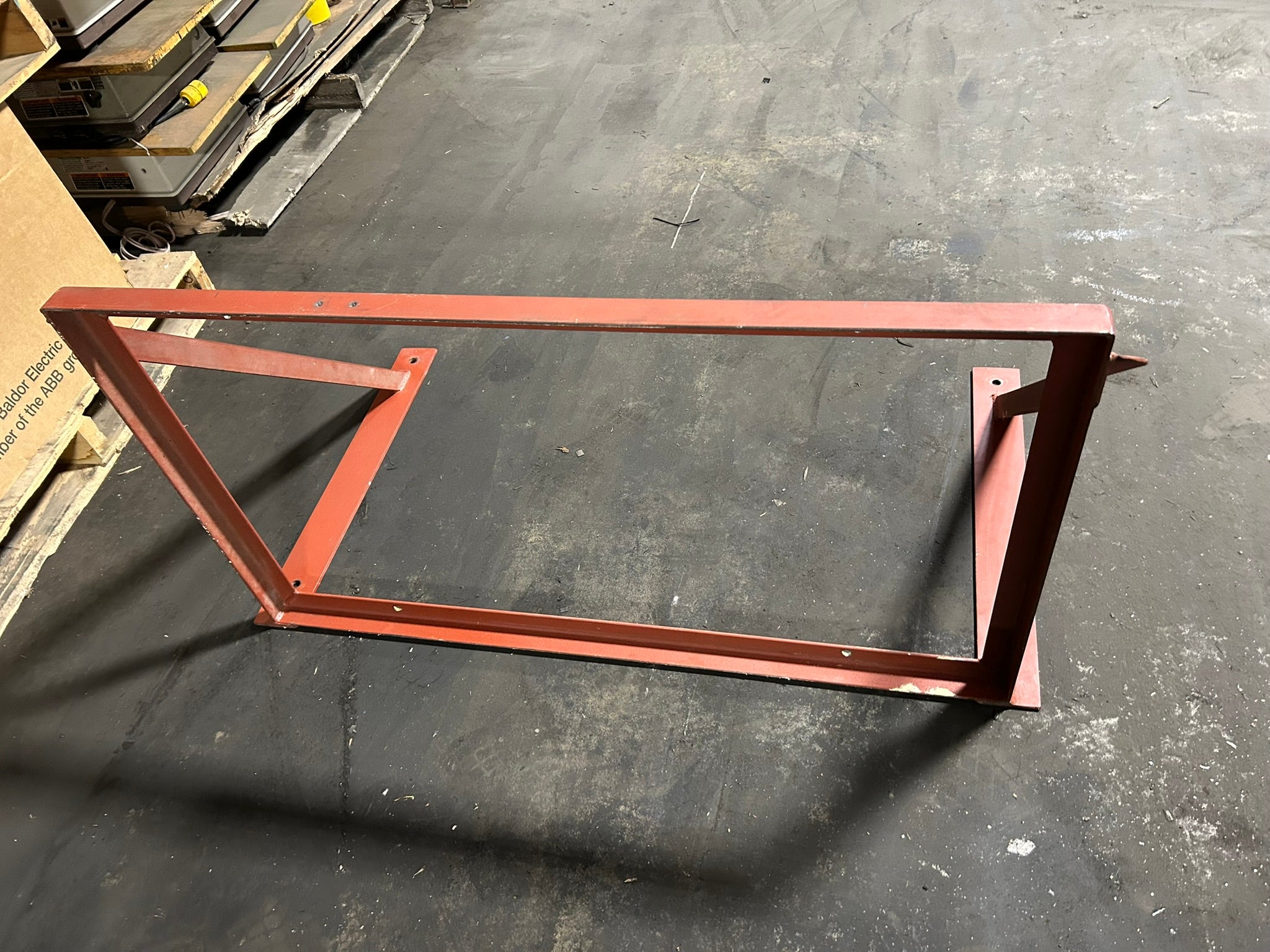 Red Forklift Battery Charger Mount Frame Holder - No Hardware