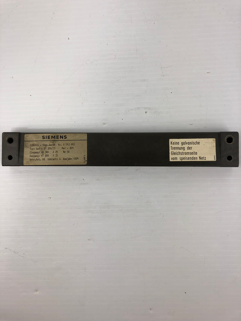 Siemens Terminal Strip Block Base