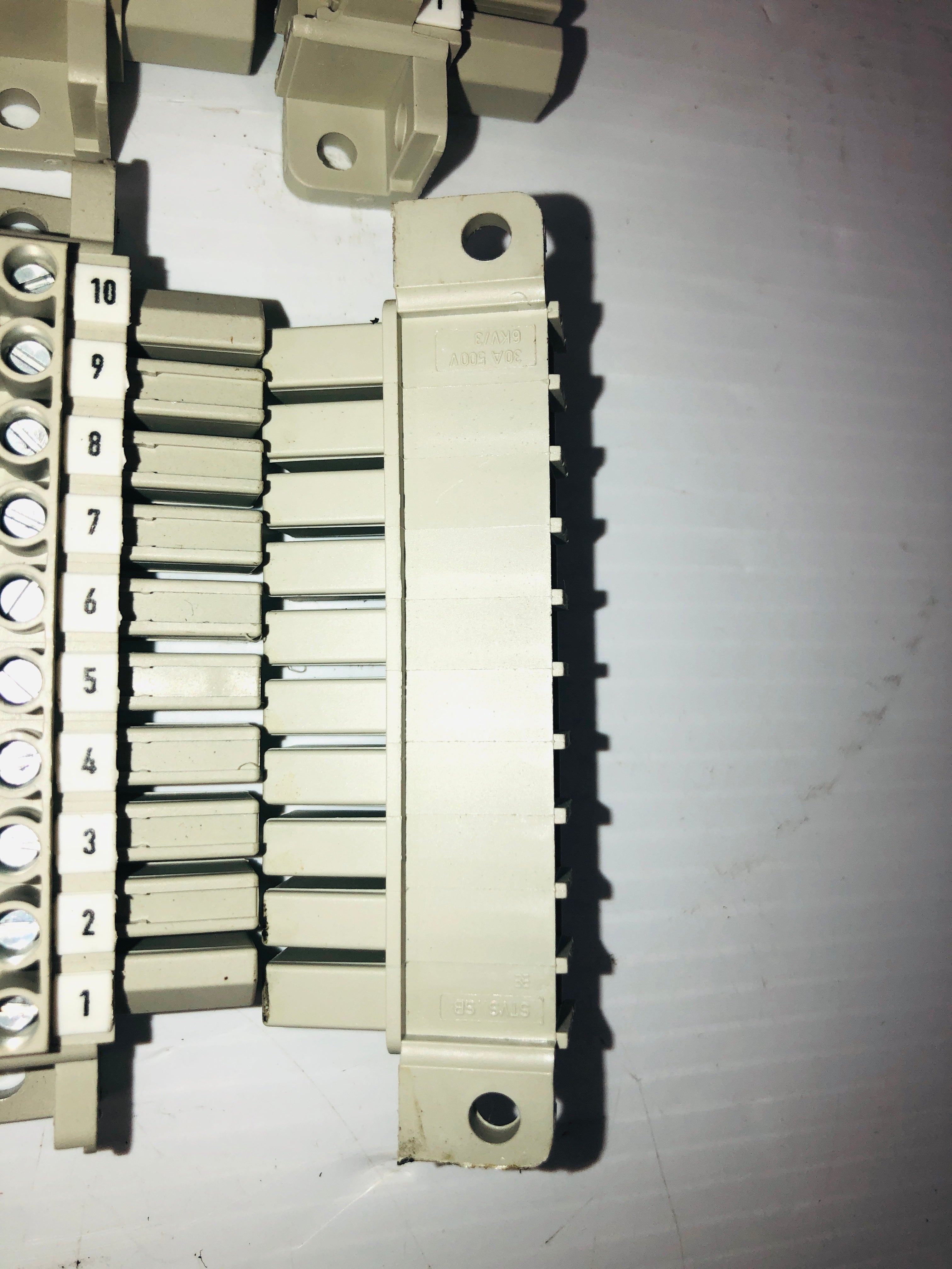 10 Position Terminal Block Strip - Lot of 8