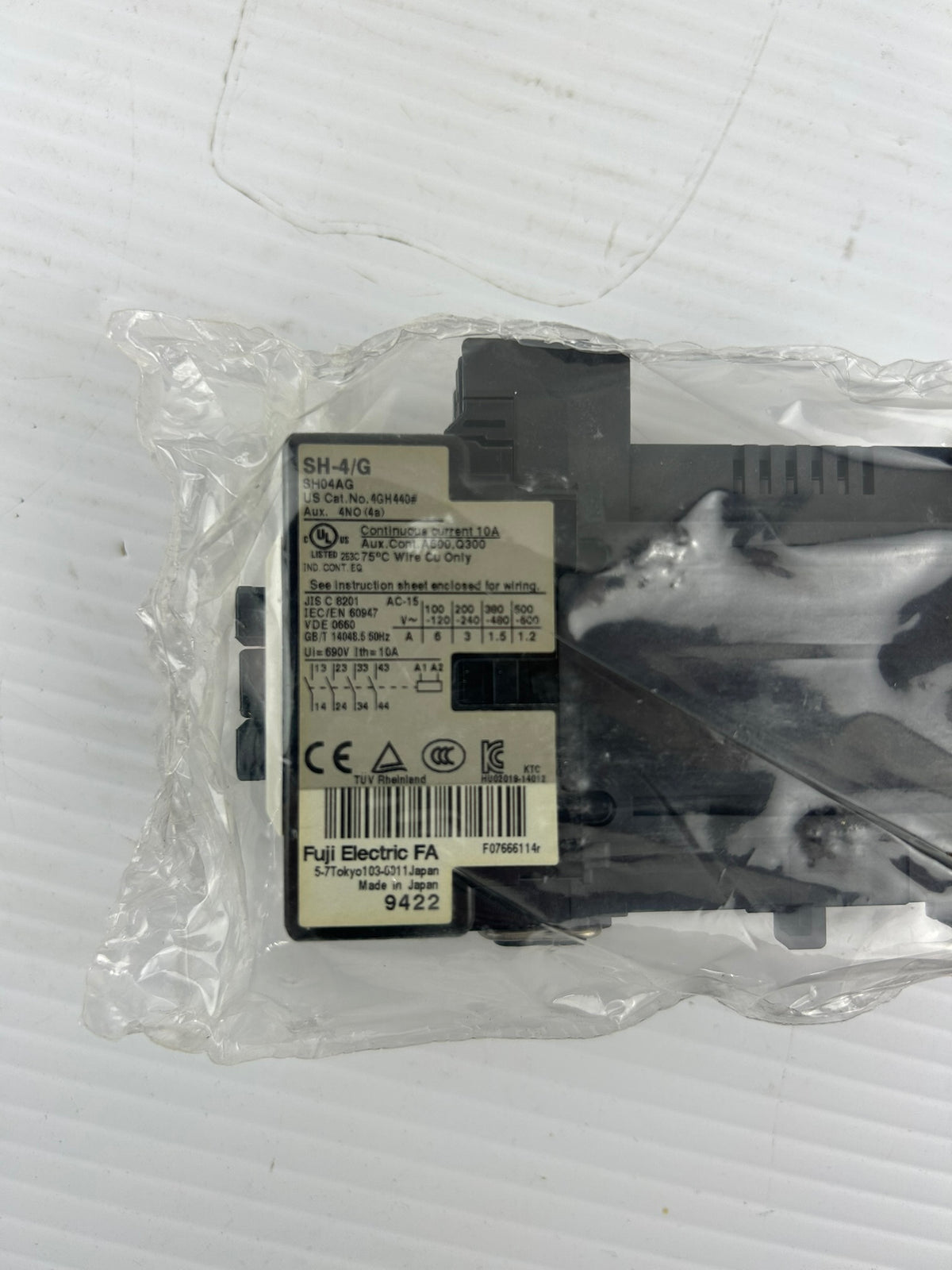 Fuji Electric SH-4/G Auxillary Relay 4GH440M 4a(4NO) 24VDC Coil