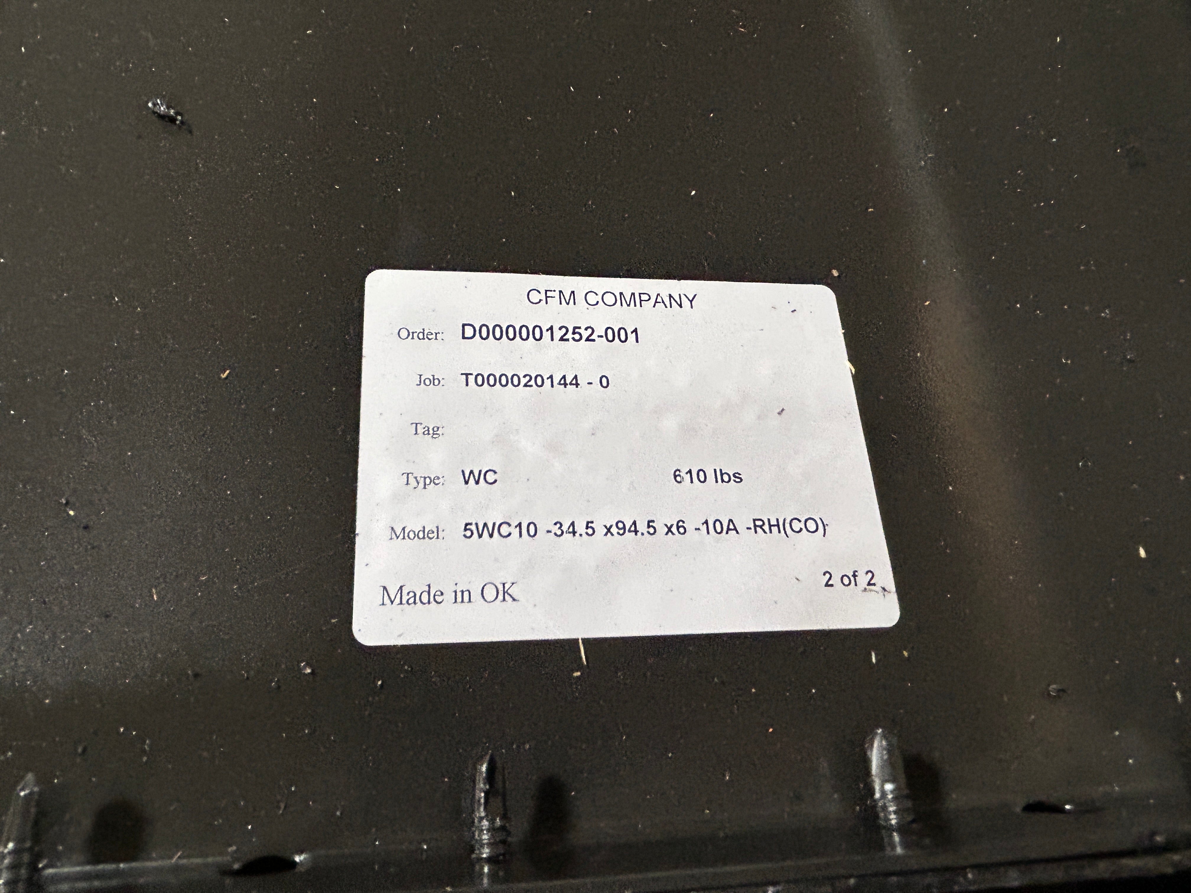 CFM Company 5WC10-34.5x94.5x6-10A-RH(CO) Radiator Righthand Coils - Lot of 2